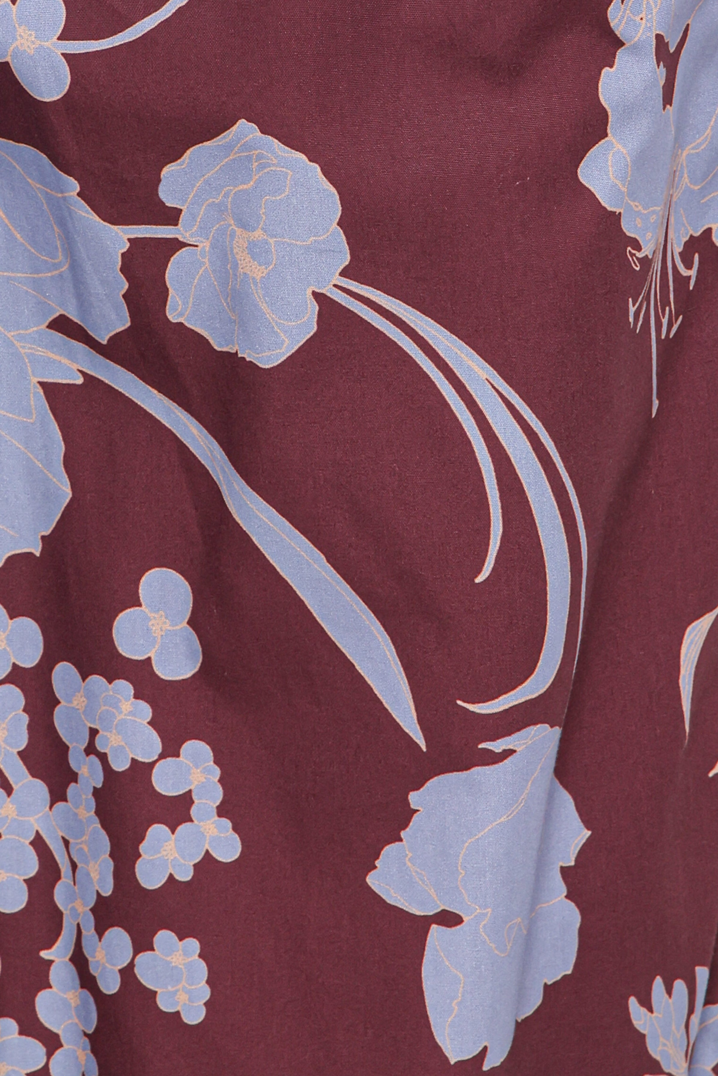 Petal and Pup USA BOTTOMS Aine Wide Leg Tailored Pant - Burgundy Floral