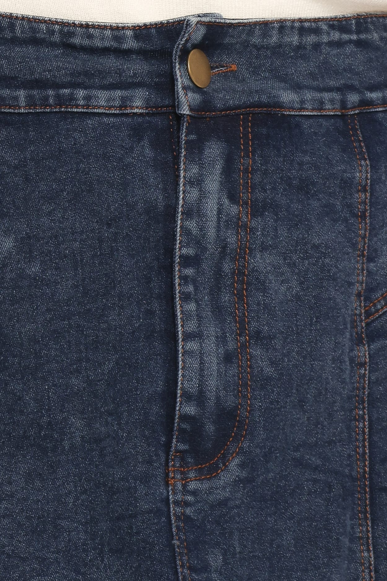 Petal and Pup USA BOTTOMS Alek Pleated Mini Skirt - Mid Wash Denim