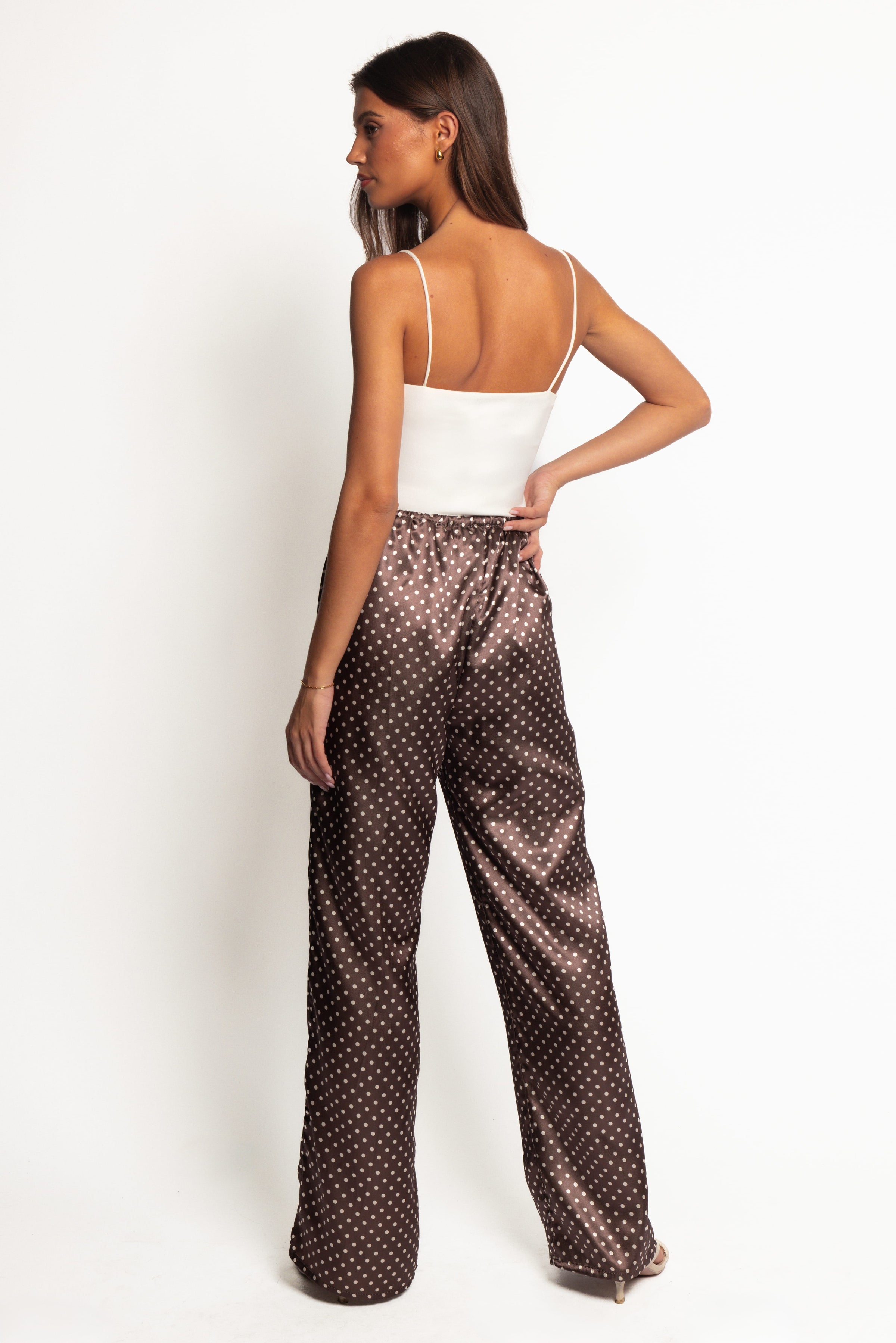 Petal and Pup USA BOTTOMS Alima Pants - Brown Polka Dot