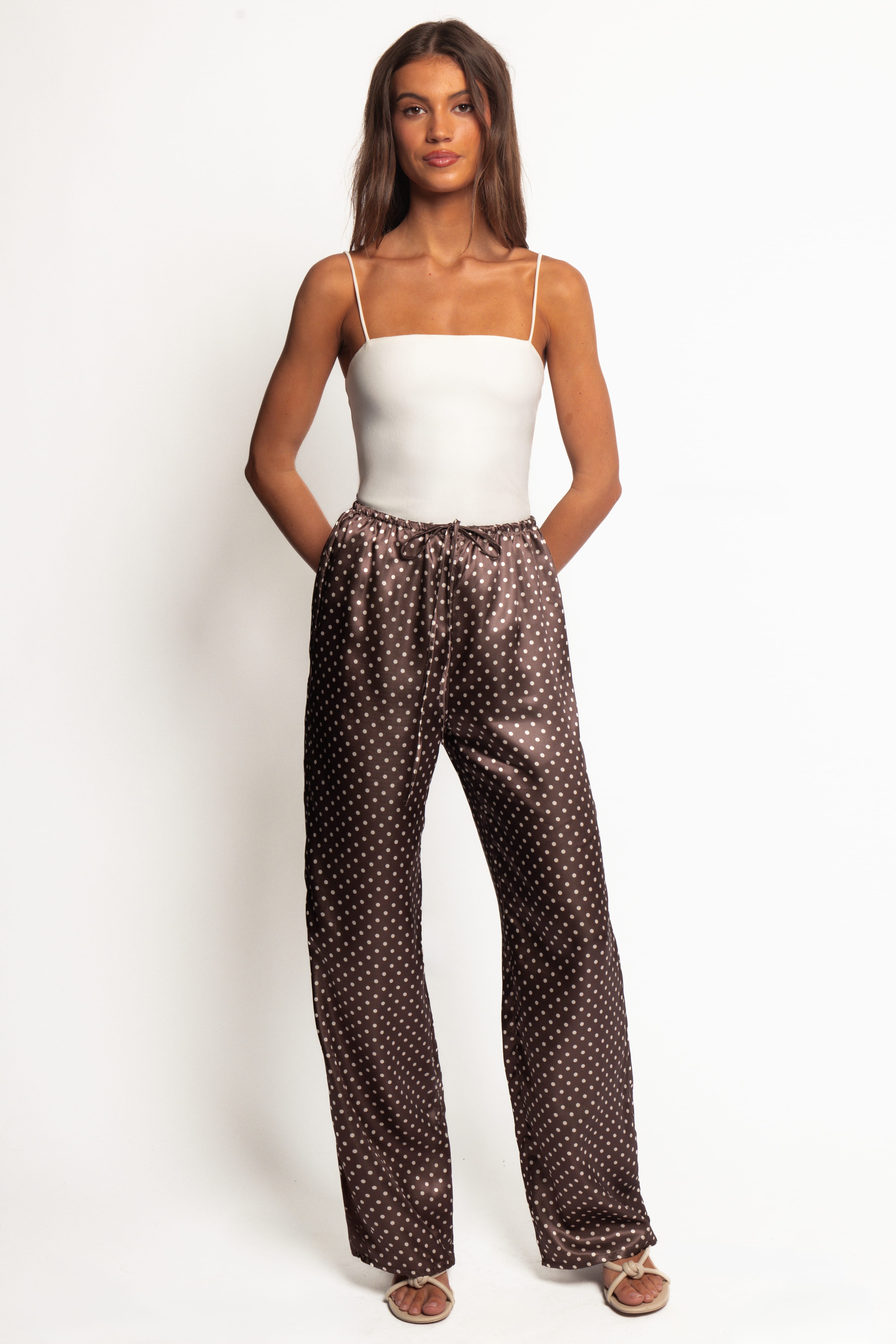 Alima Pants - Brown Polka Dot | Petal & Pup USA