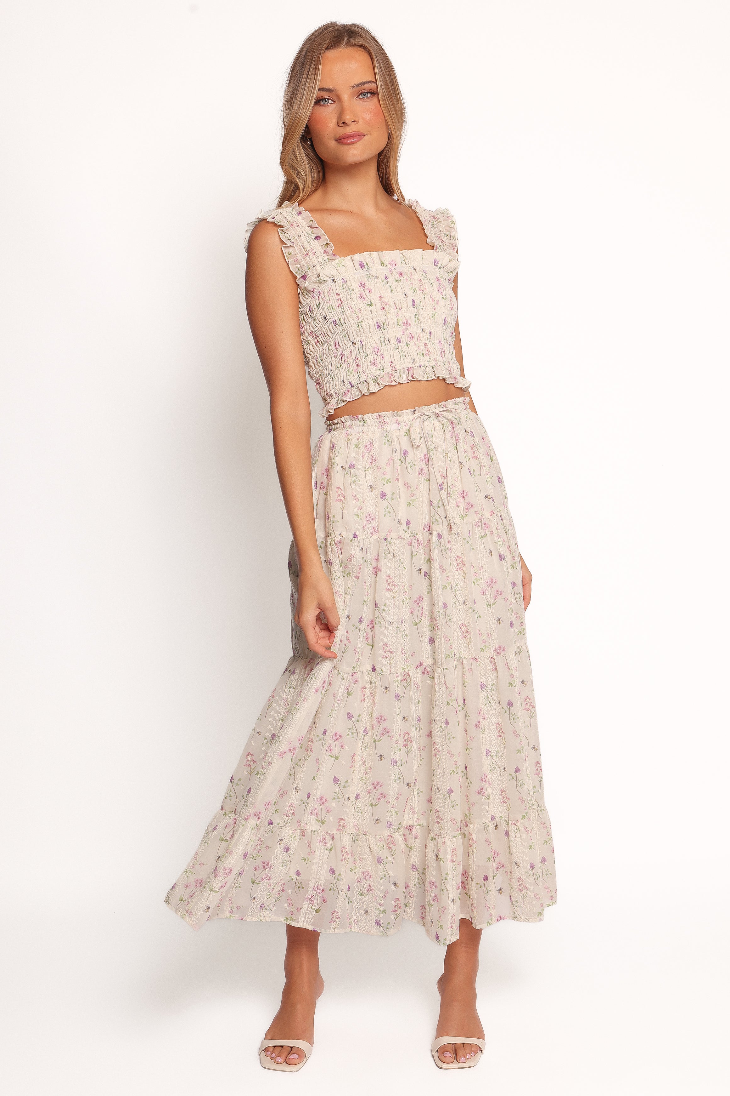 Petal and Pup USA BOTTOMS Amberlyn Maxi Skirt - Pink Floral