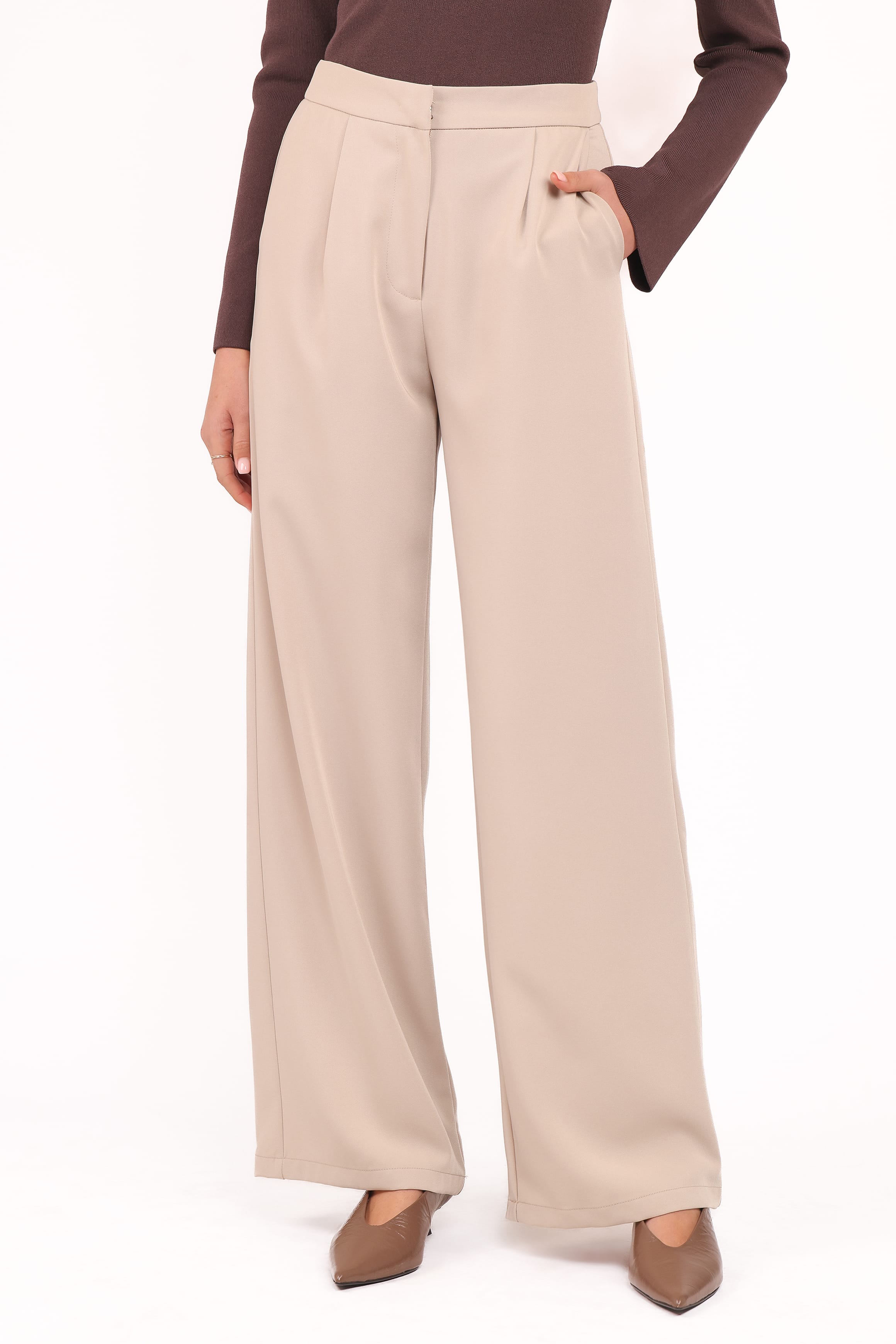 Petal and Pup USA BOTTOMS Ana Pants - Beige