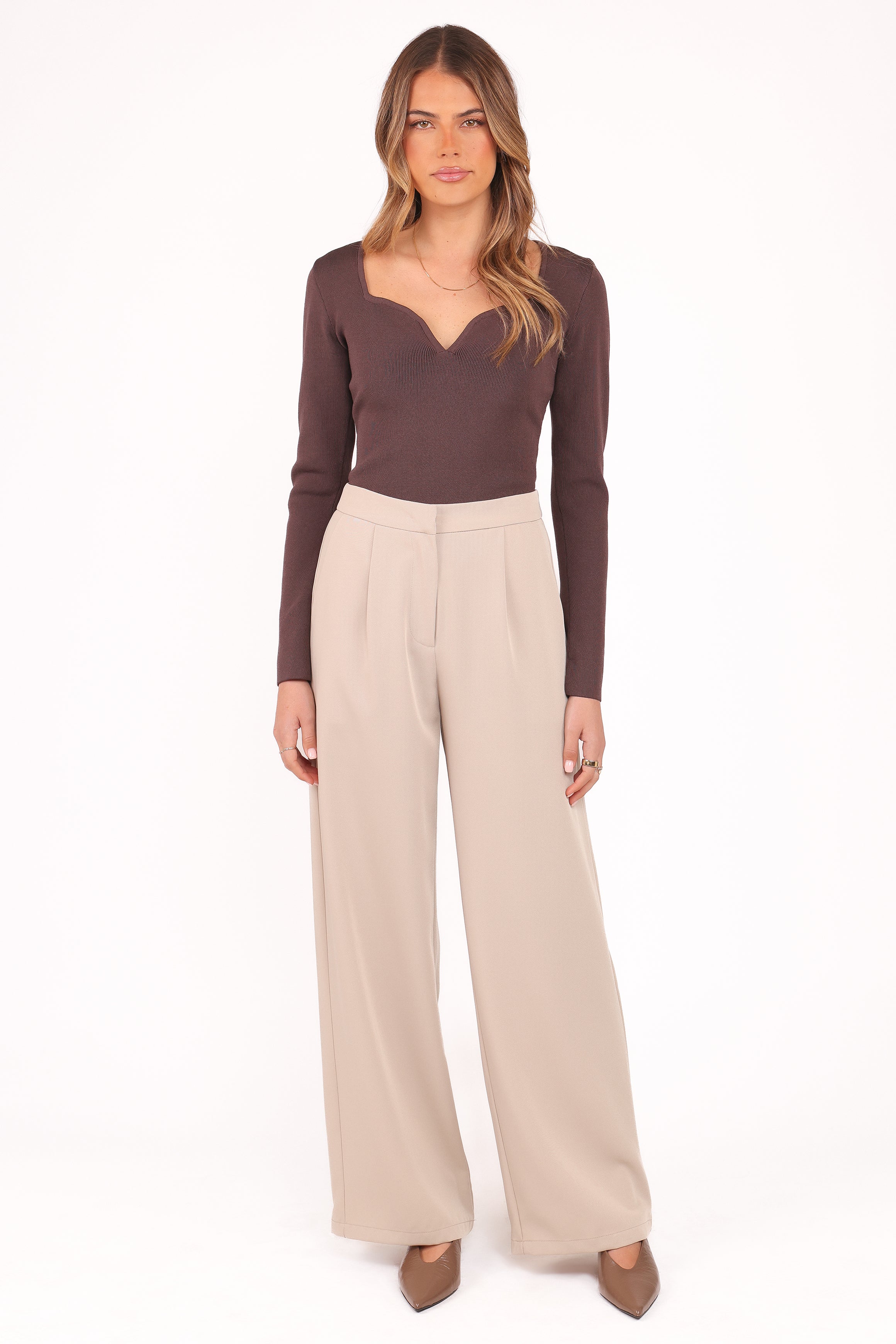 Petal and Pup USA BOTTOMS Ana Pants - Beige