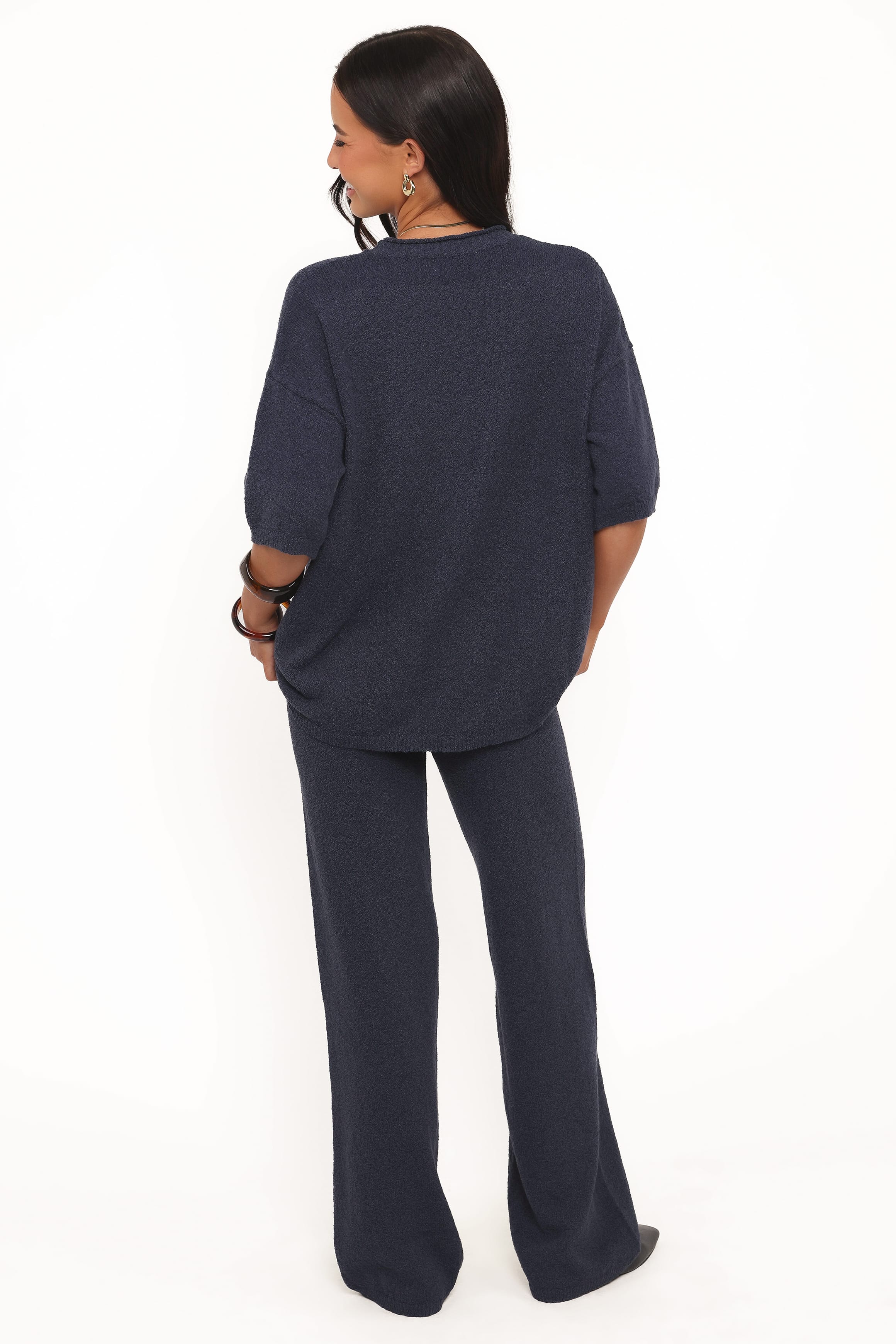 Petal and Pup USA BOTTOMS Ashby Knit Pant - Navy