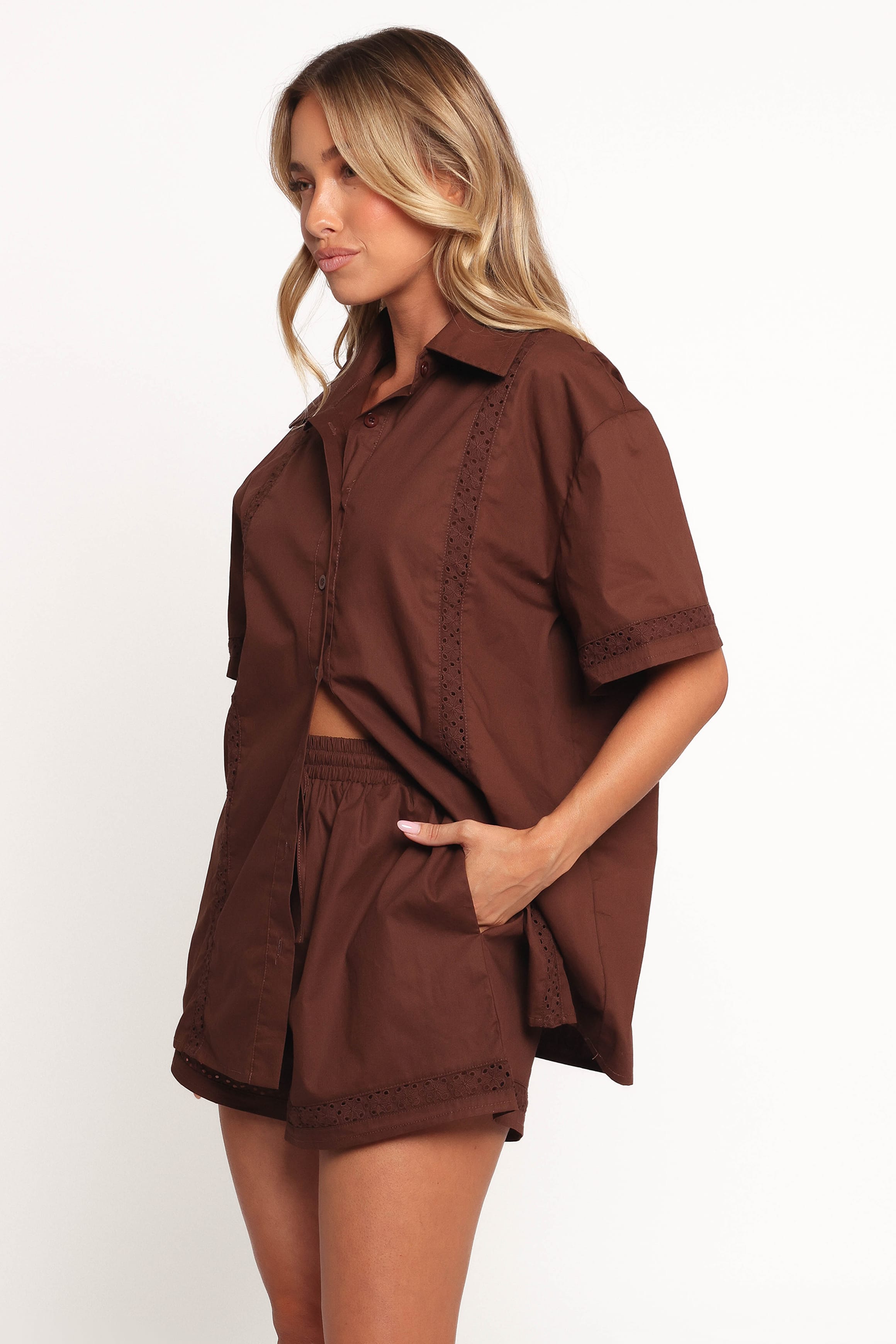 Petal and Pup USA BOTTOMS Austin Short - Chocolate (Hold for Rack)