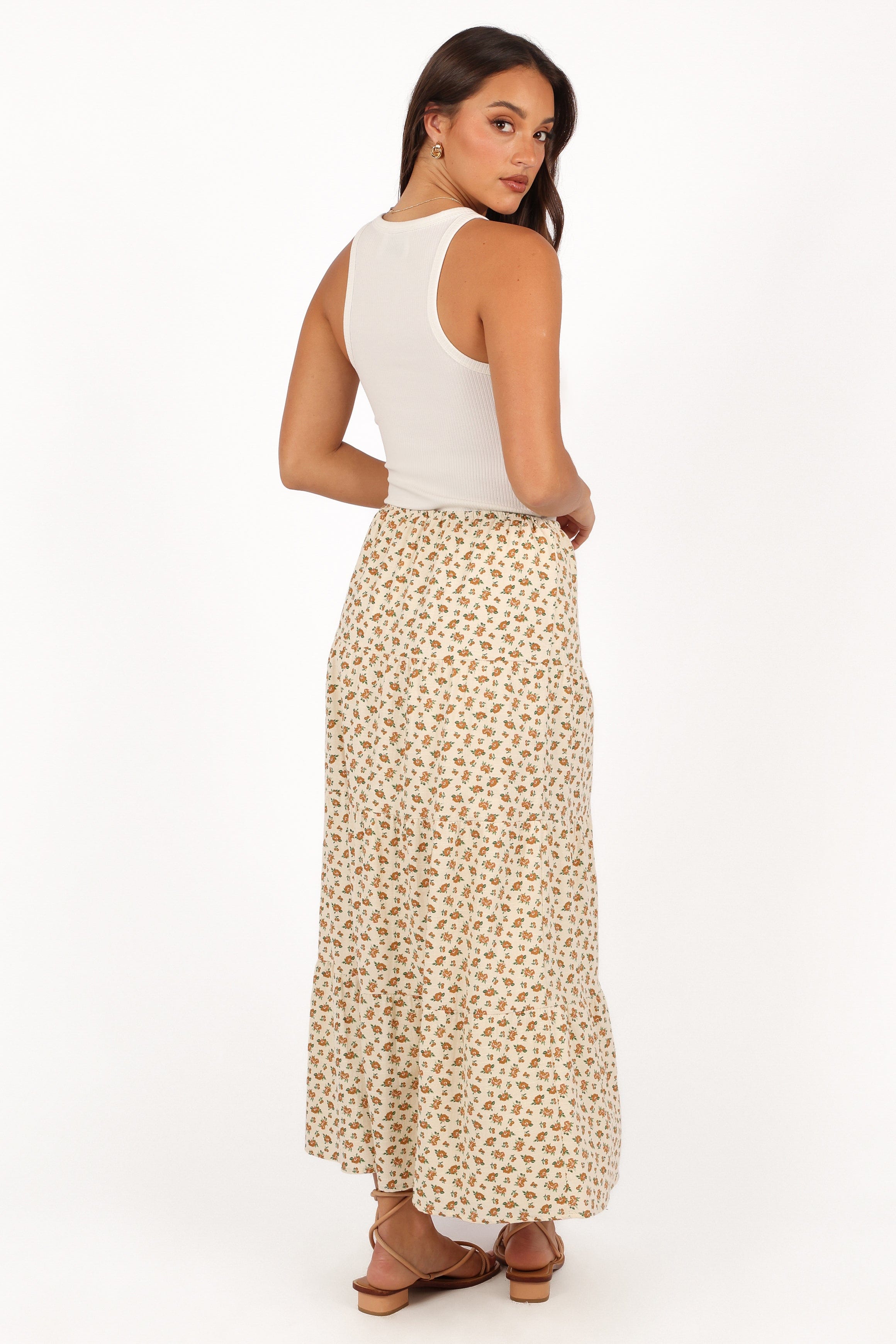 Petal and Pup USA BOTTOMS Bailey Tiered Maxi Skirt - Yellow