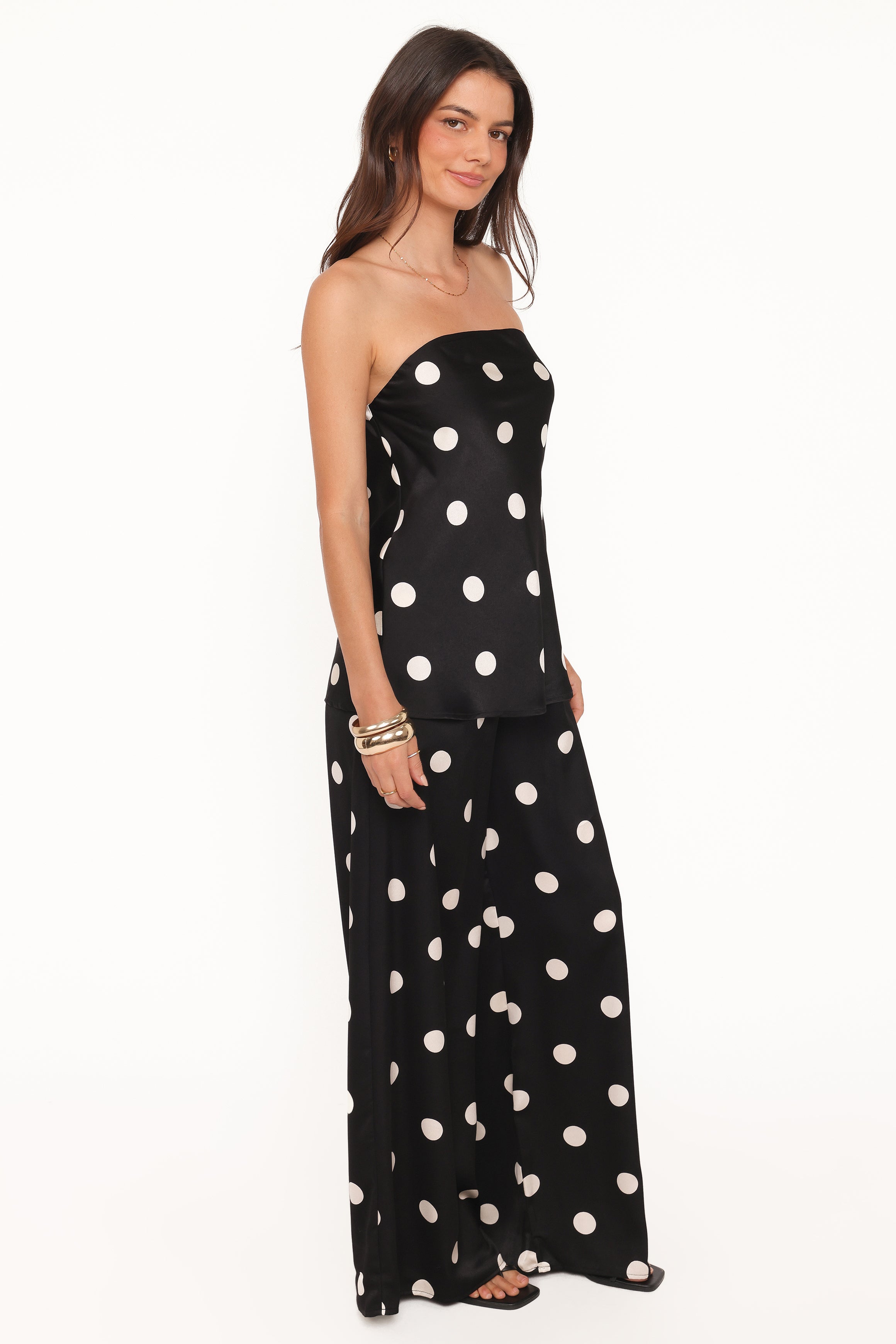Petal and Pup USA BOTTOMS Belinda Drawstring Pant - Black/Cream