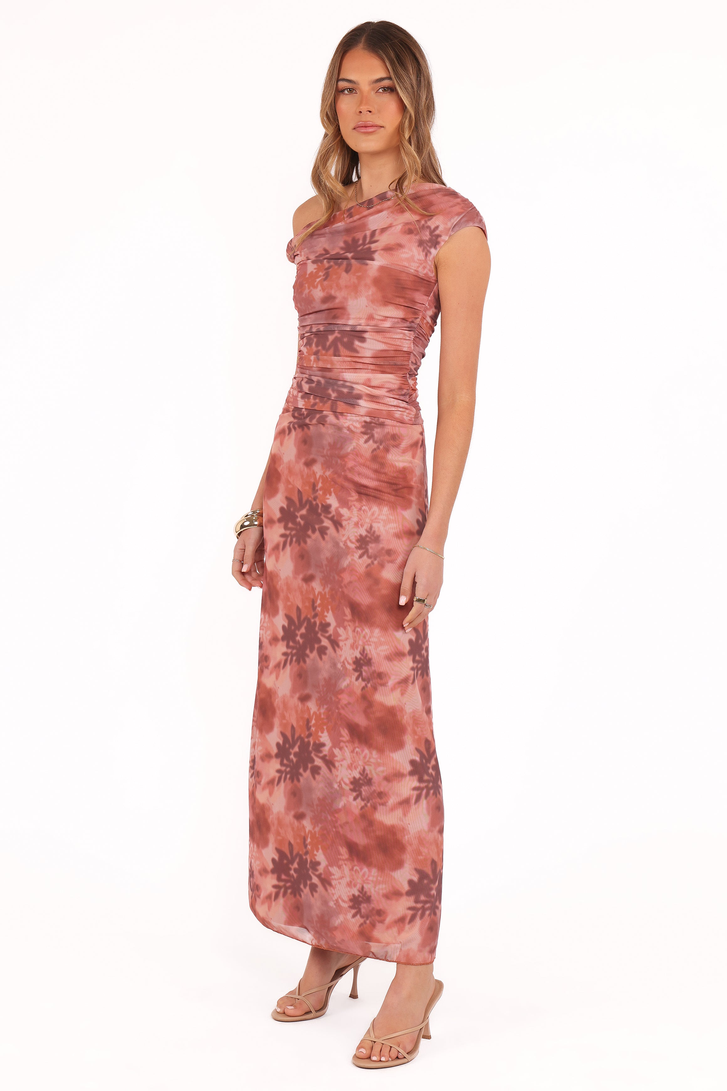 Petal and Pup USA BOTTOMS Bloise Maxi Skirt - Blurred Botanics