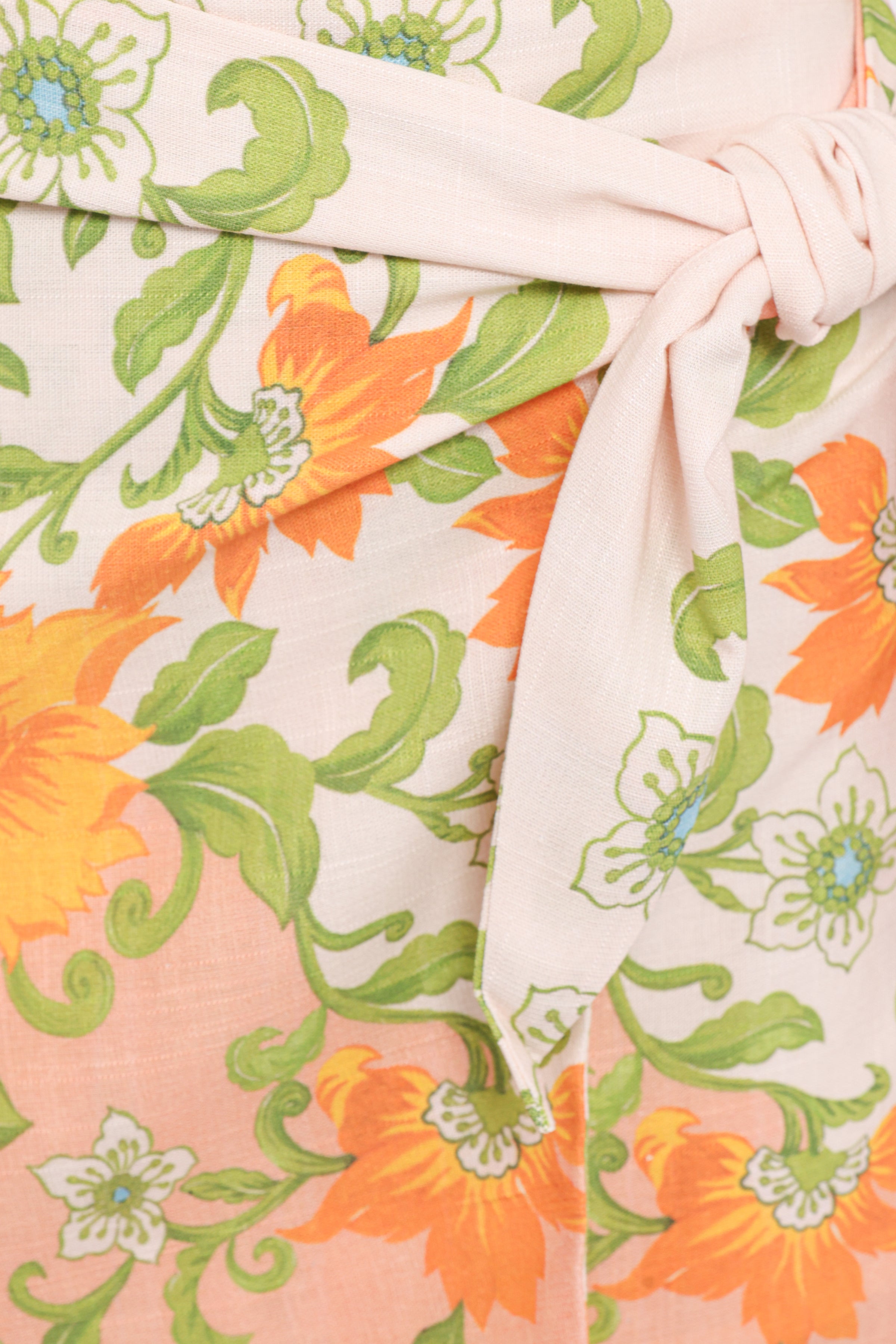 Petal and Pup USA BOTTOMS Calypso Wrap Mini Skirt - Yellow Spring Floral