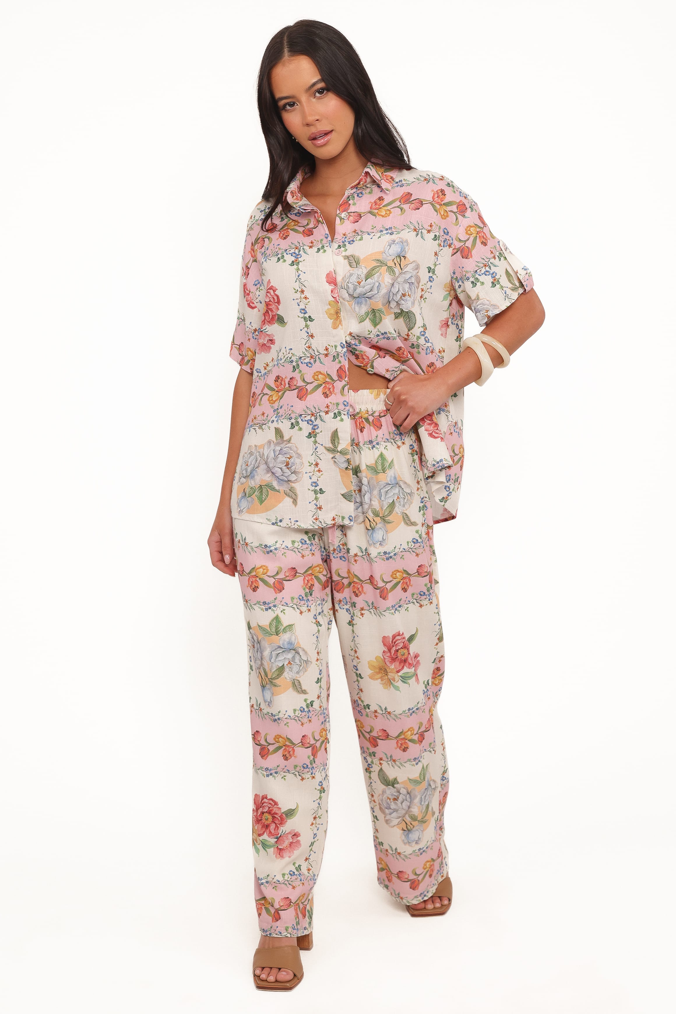 Petal and Pup USA BOTTOMS Cascais Pants - Rose Tile