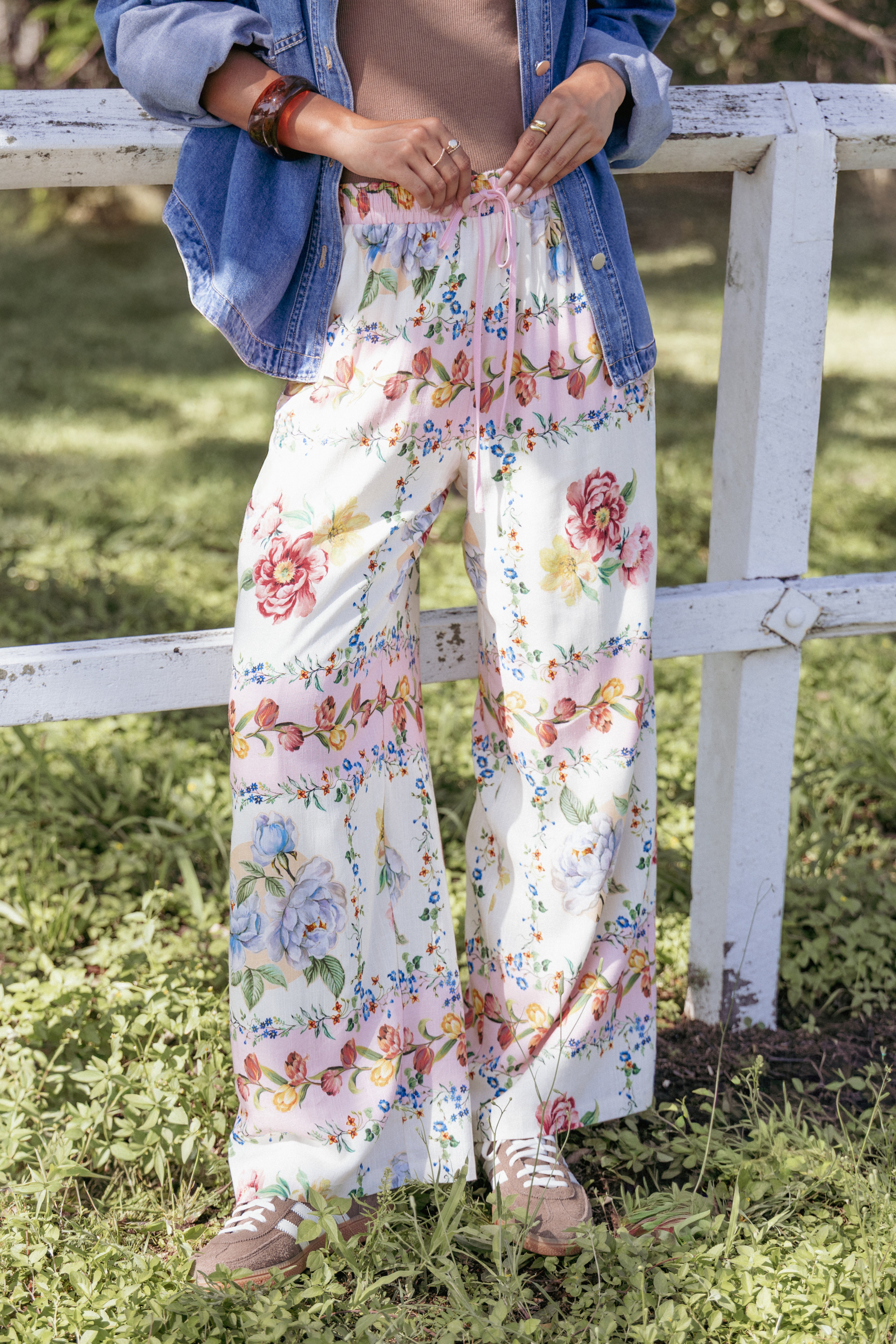 Petal and Pup USA BOTTOMS Cascais Pants - Rose Tile