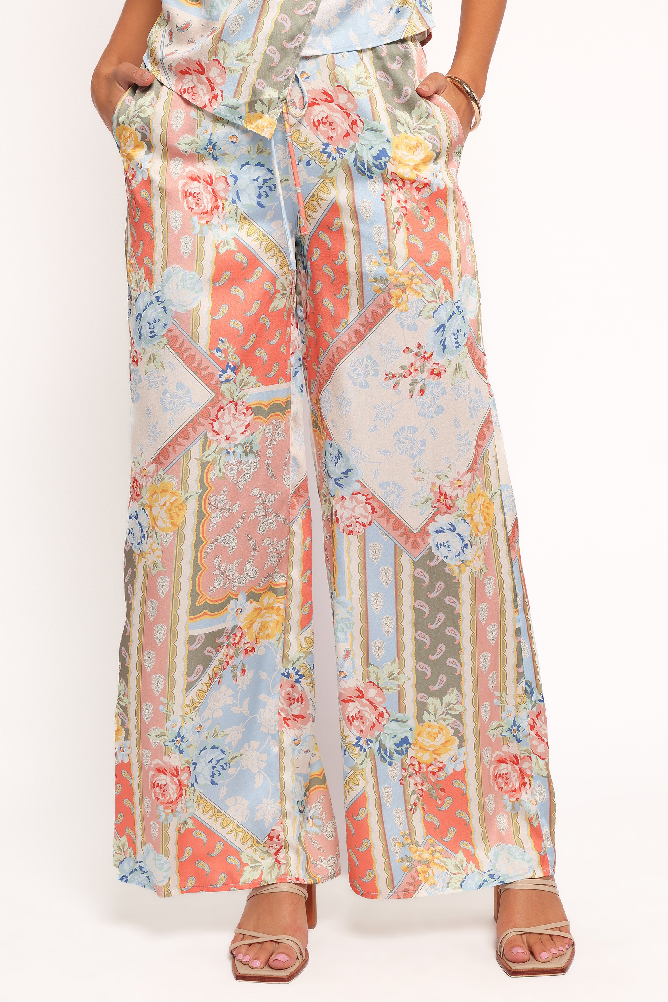 Petal and Pup USA BOTTOMS Charly Wide Leg Pant - Bel Air Rose (Hold for Rack)