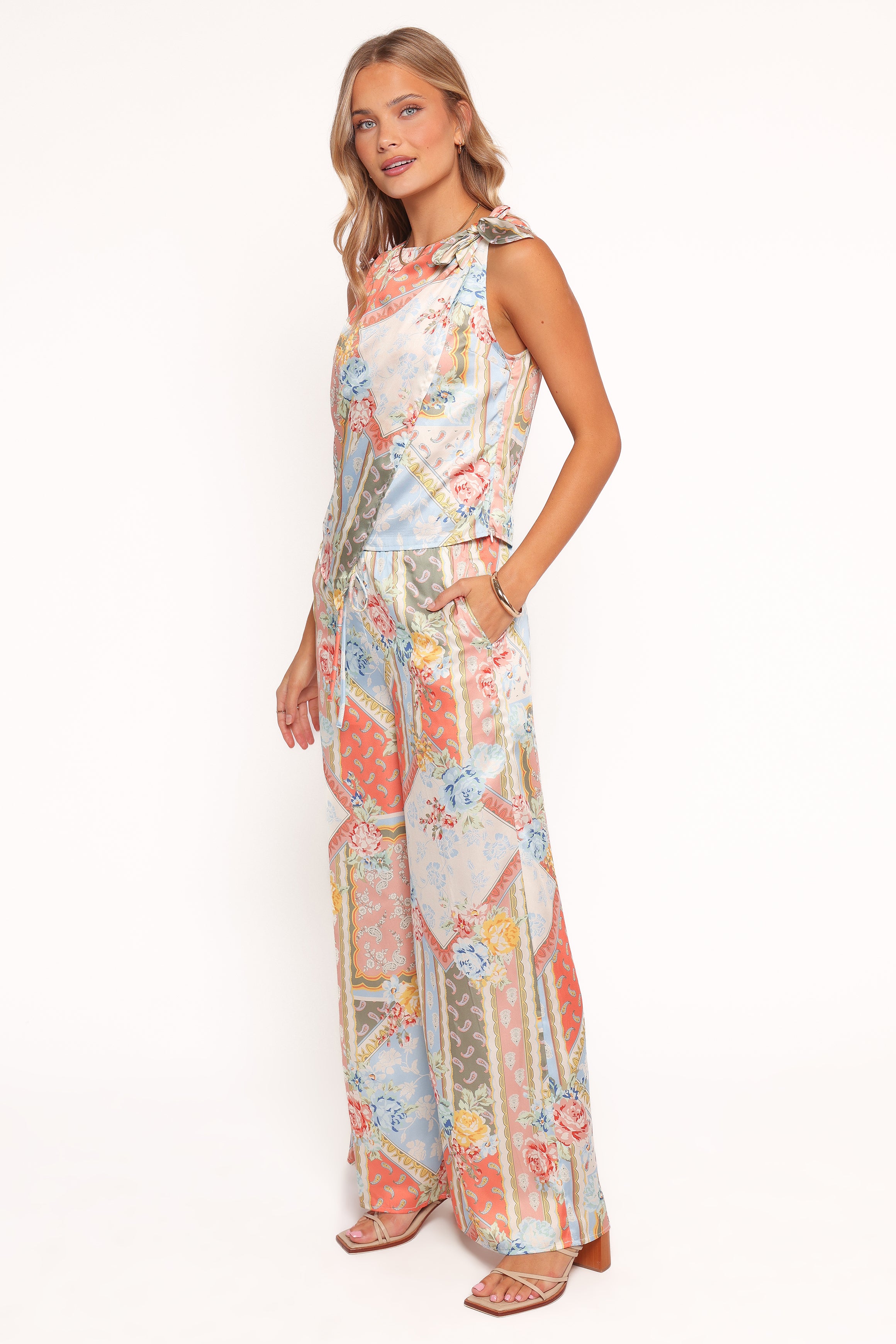 Petal and Pup USA BOTTOMS Charly Wide Leg Pant - Bel Air Rose (Hold for Rack)