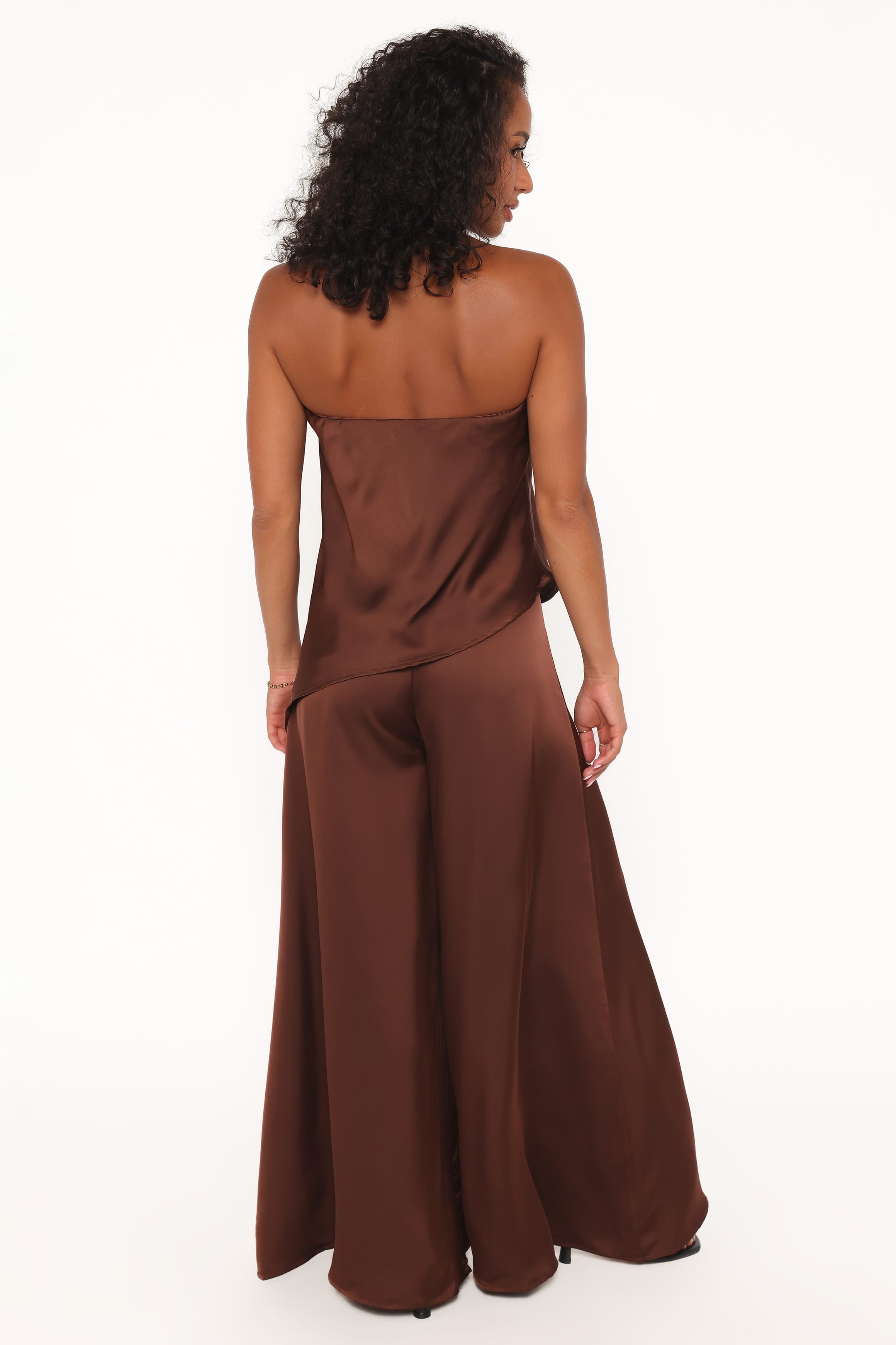 Petal and Pup USA BOTTOMS Charmer Wide Leg Pant - Dark Brown