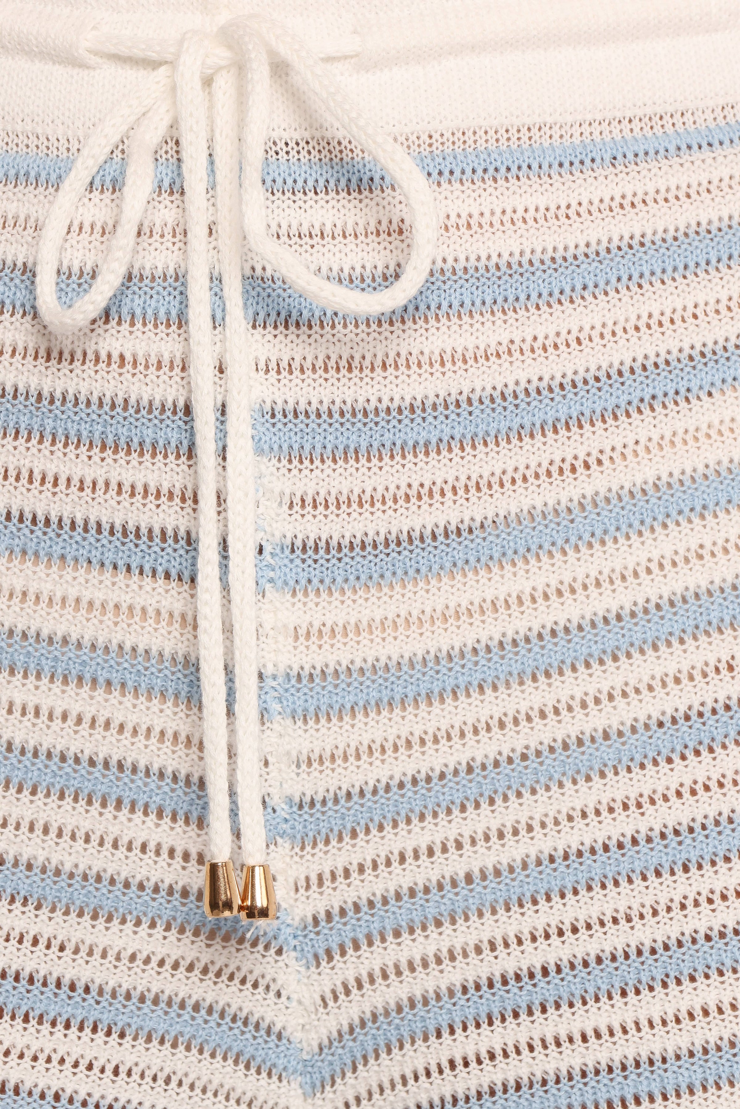 Petal and Pup USA BOTTOMS Cherie Knit Short - Cream Sky Blue