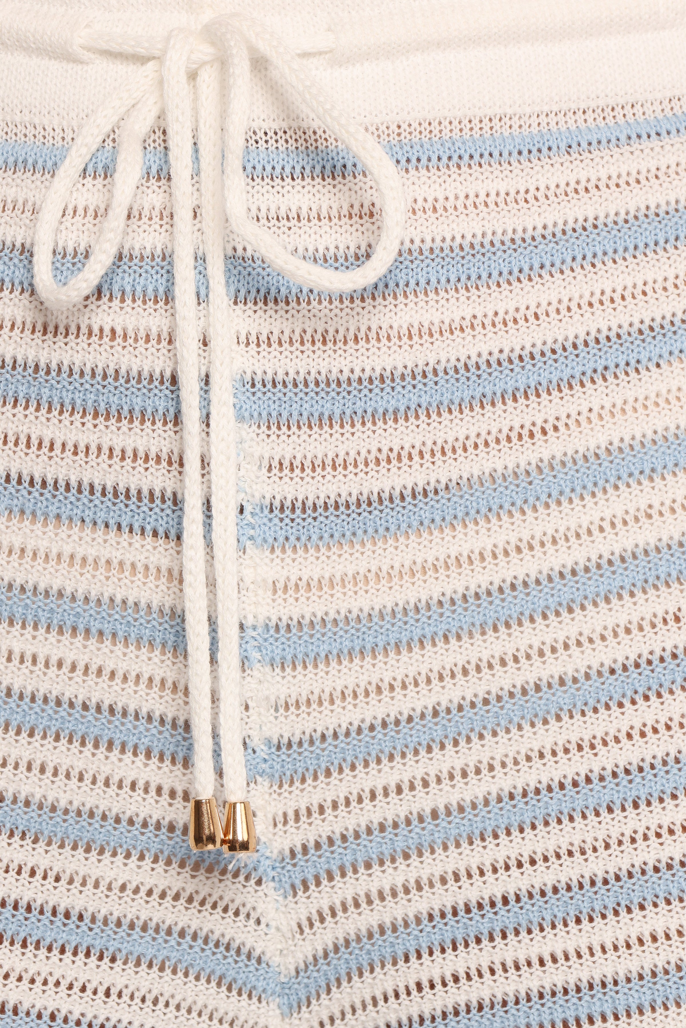 Petal and Pup USA BOTTOMS Cherie Knit Short - Cream Sky Blue