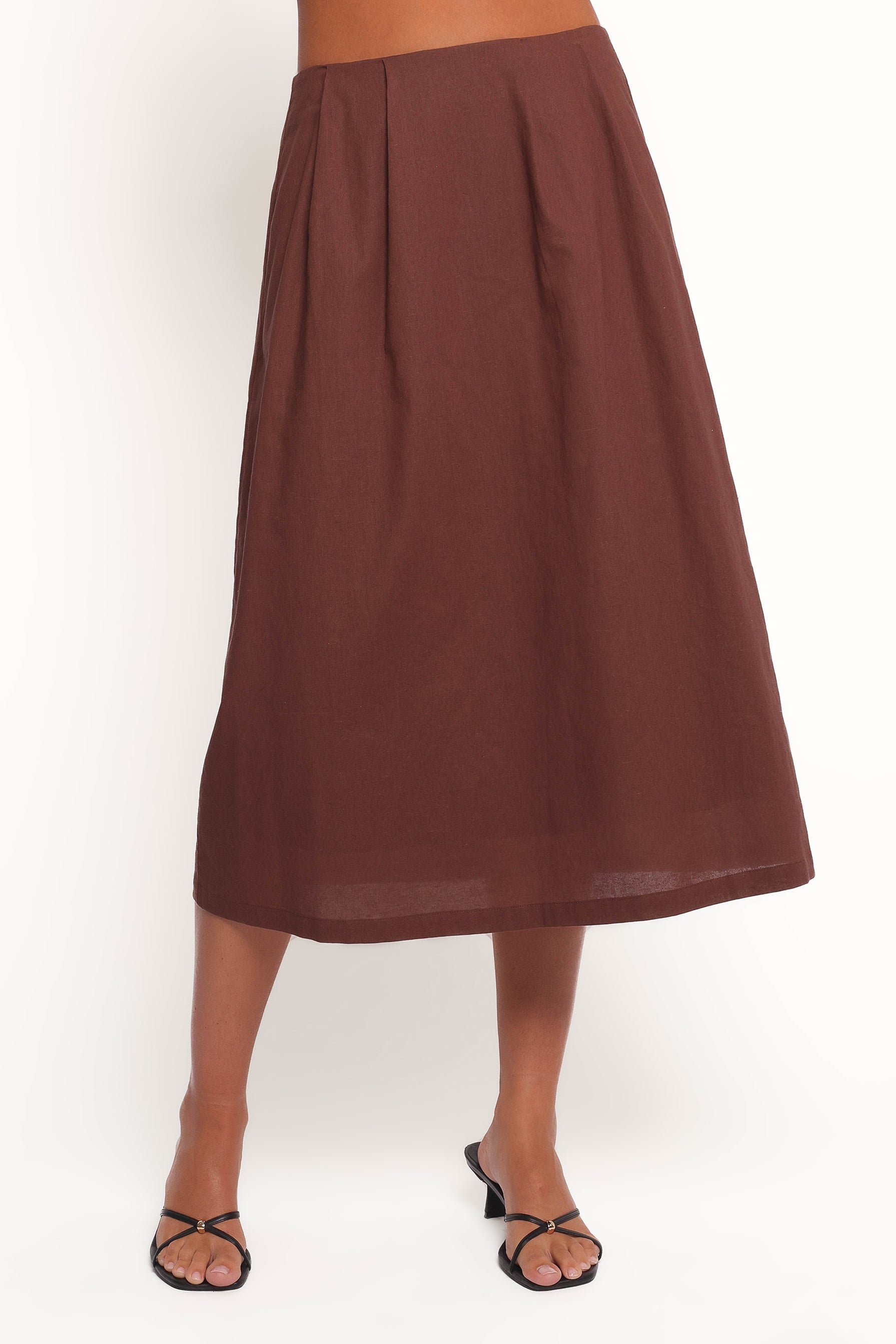Petal and Pup USA BOTTOMS Chiaro Midi Skirt - Brown