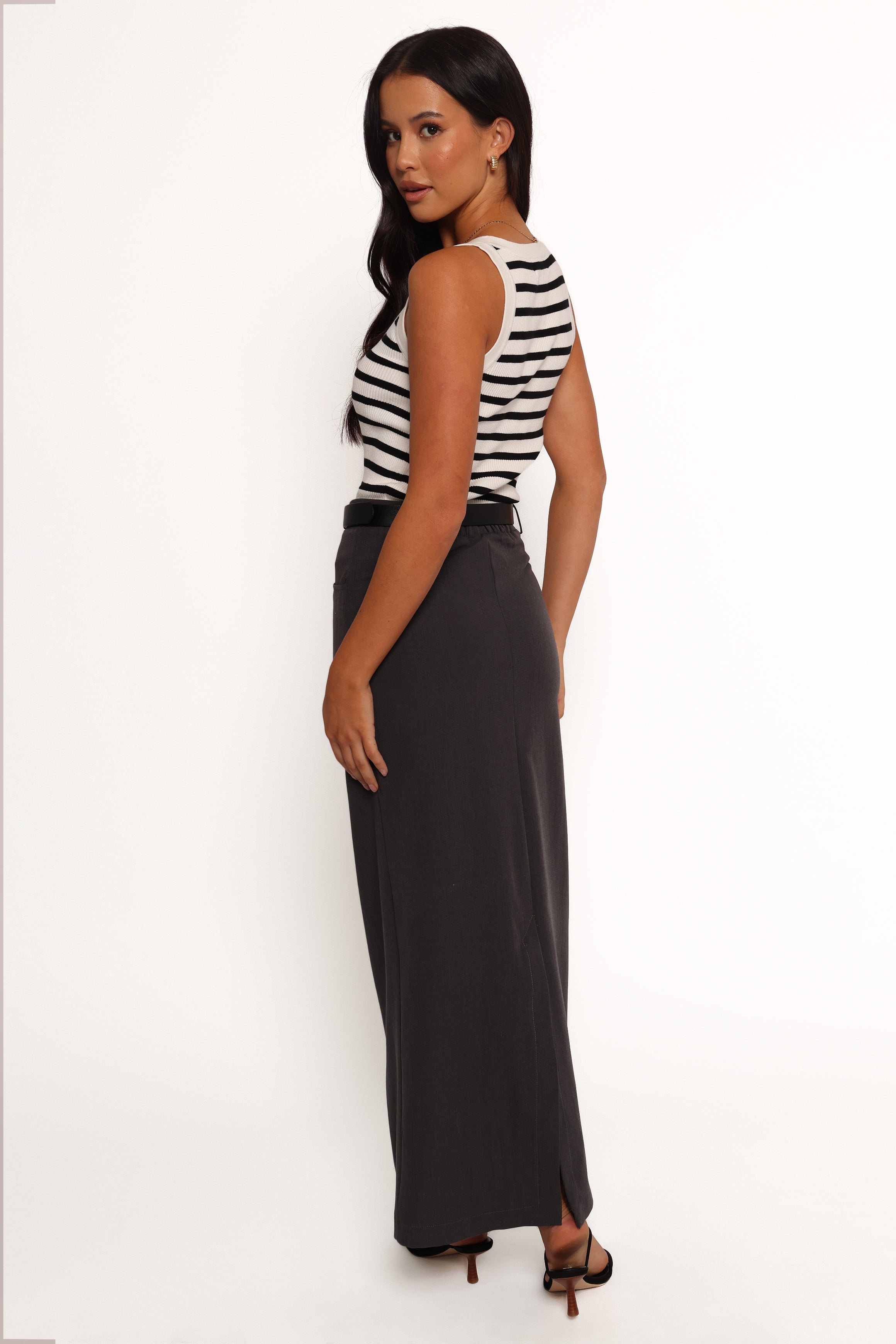 Petal and Pup USA BOTTOMS Chicca Maxi Skirt - Grey