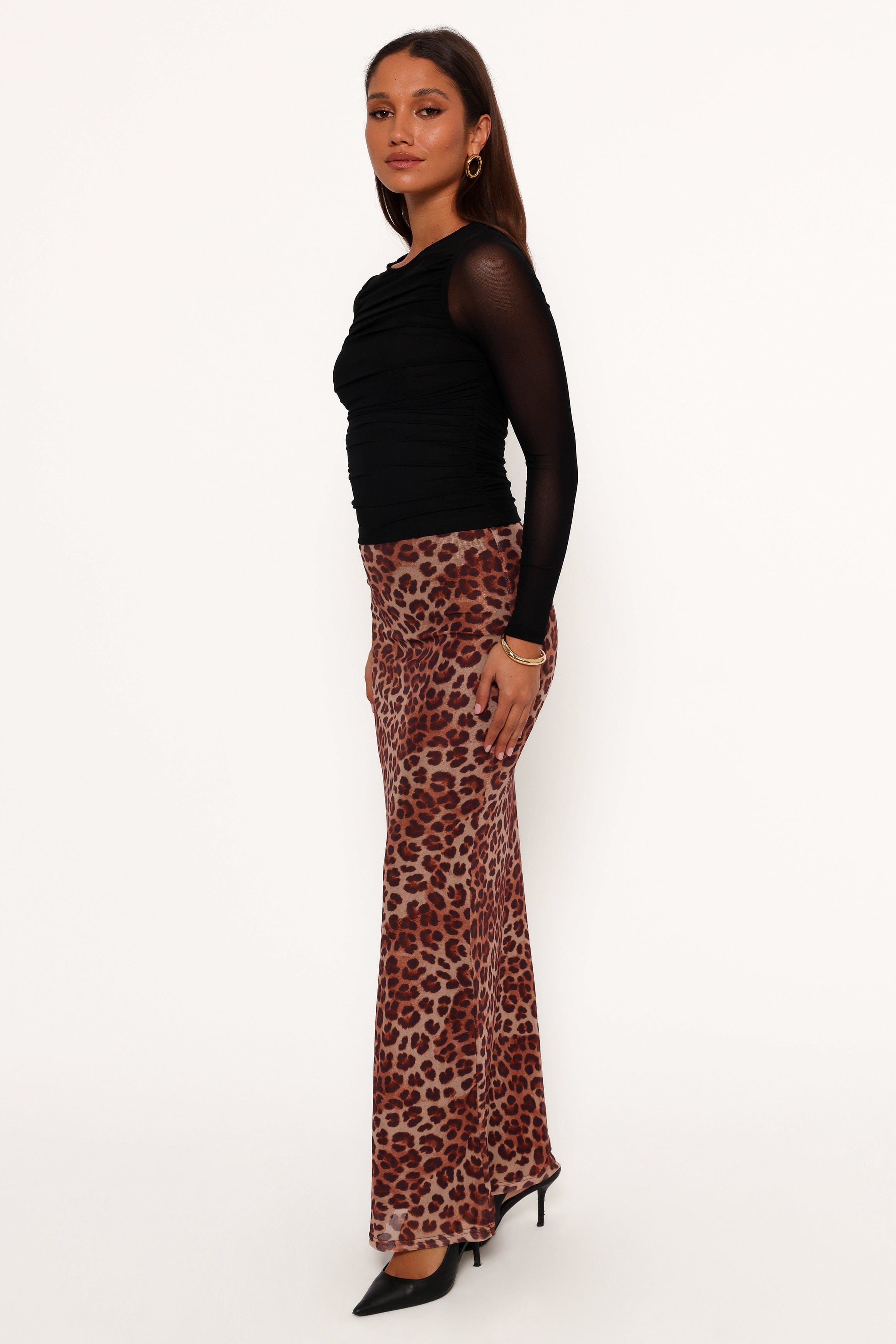 Petal and Pup USA BOTTOMS Cici Maxi Skirt - Leopard