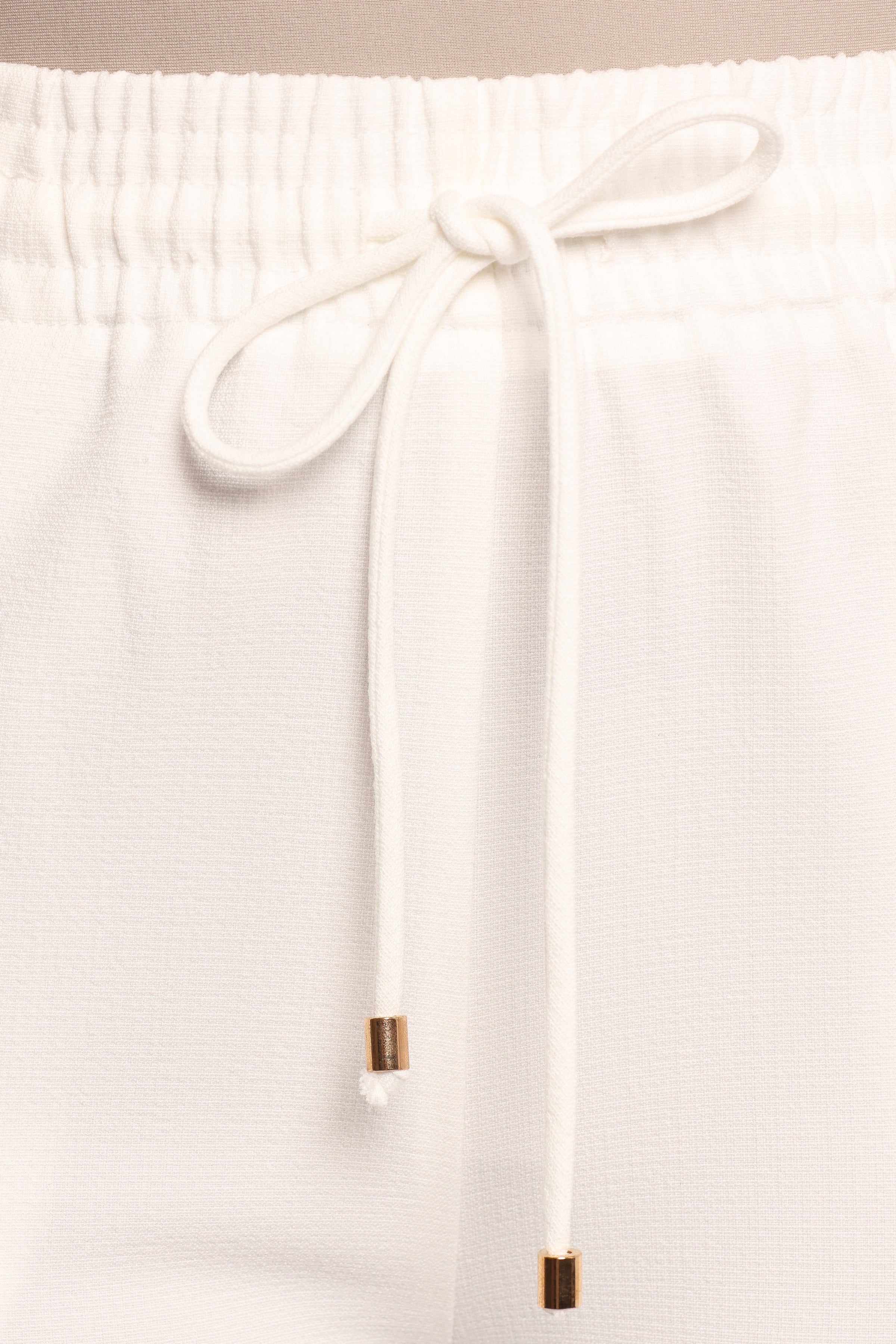 Petal and Pup USA BOTTOMS Cinch Wide Leg Crepe Pant - White