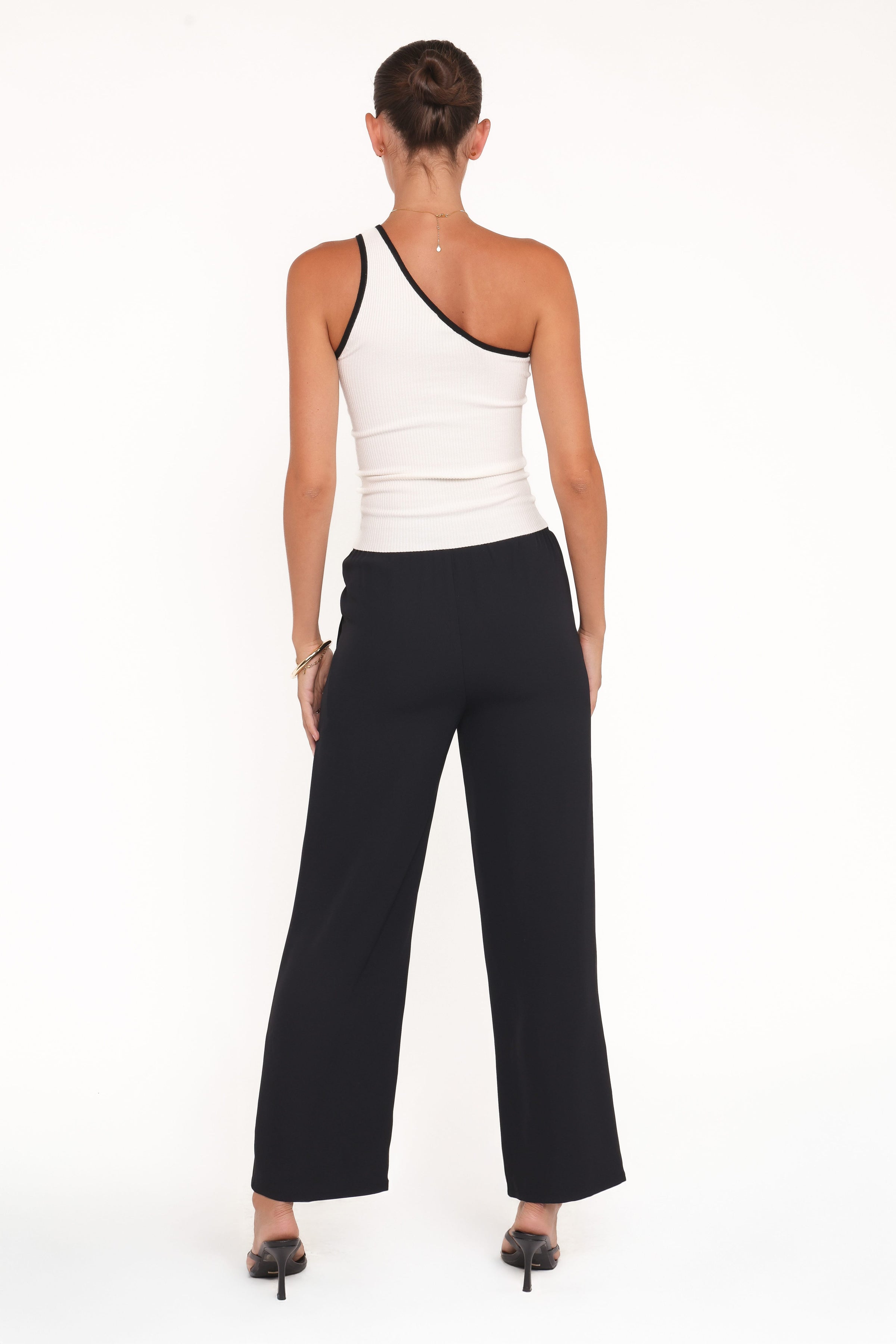 Petal and Pup USA BOTTOMS Clark Crepe Wide Leg Pant - Black