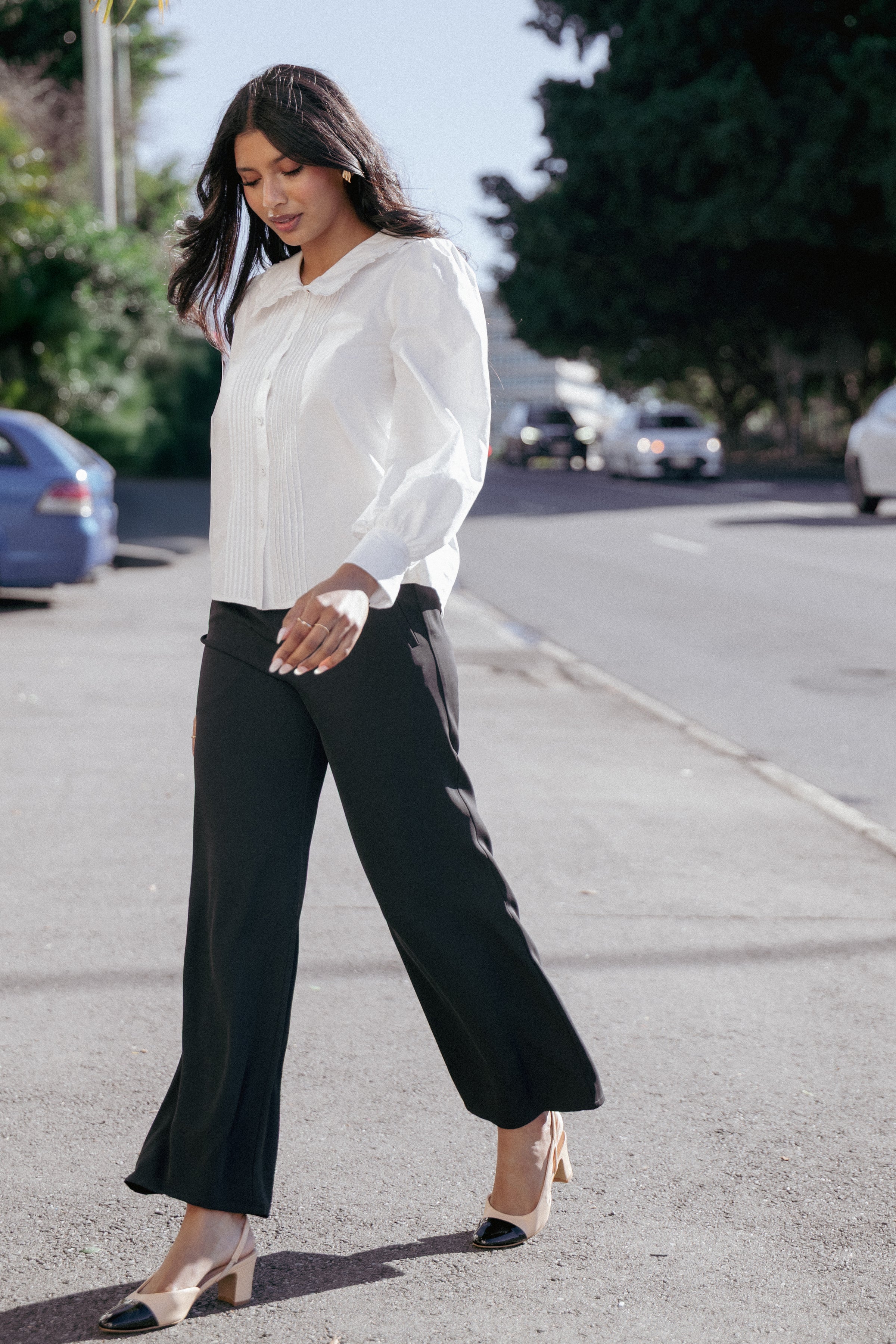 Petal and Pup USA BOTTOMS Clark Crepe Wide Leg Pant - Black