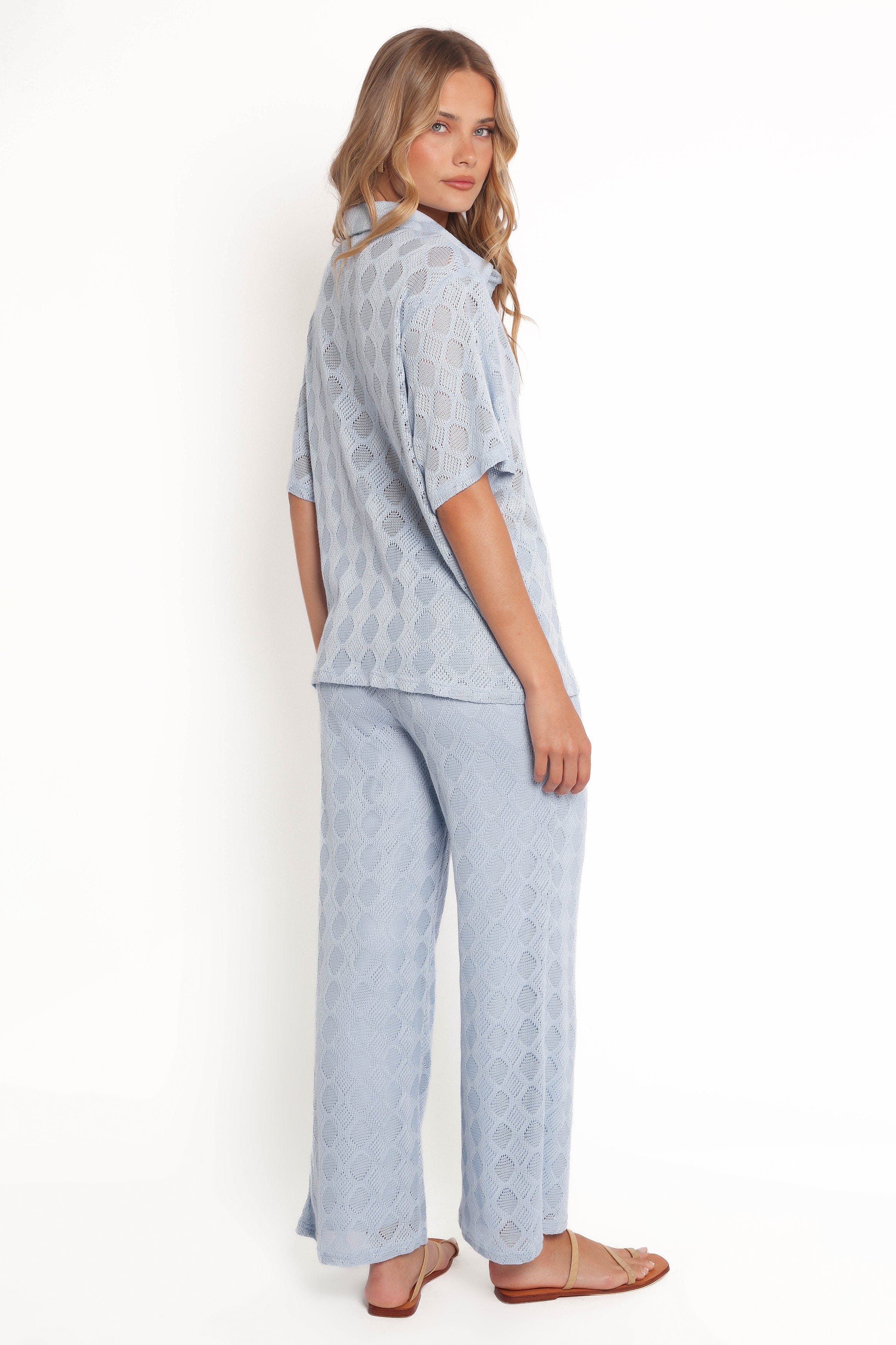 Petal and Pup USA BOTTOMS Cora Knit Pant - Blue
