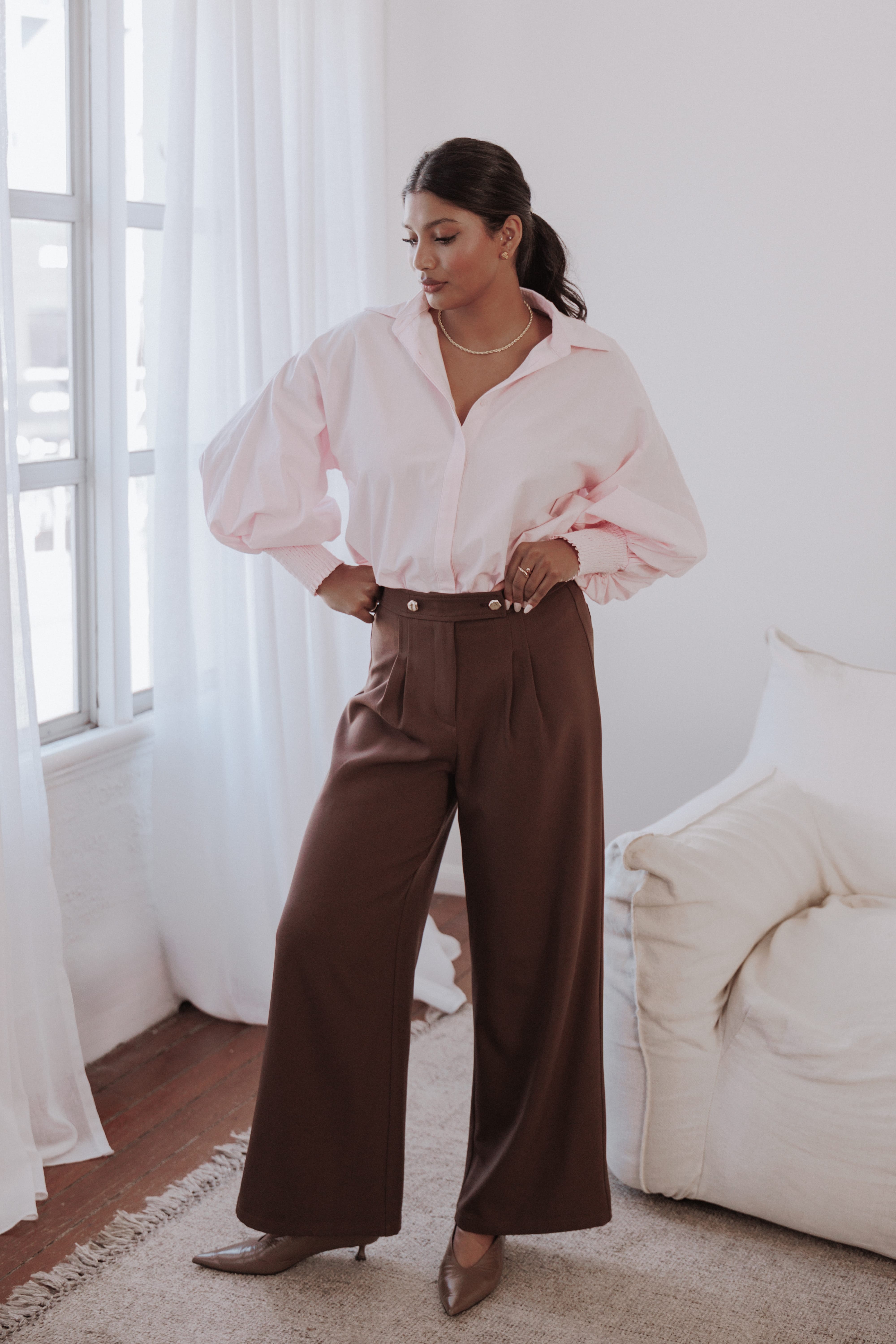 Petal and Pup USA BOTTOMS Corfu Pants - Brown