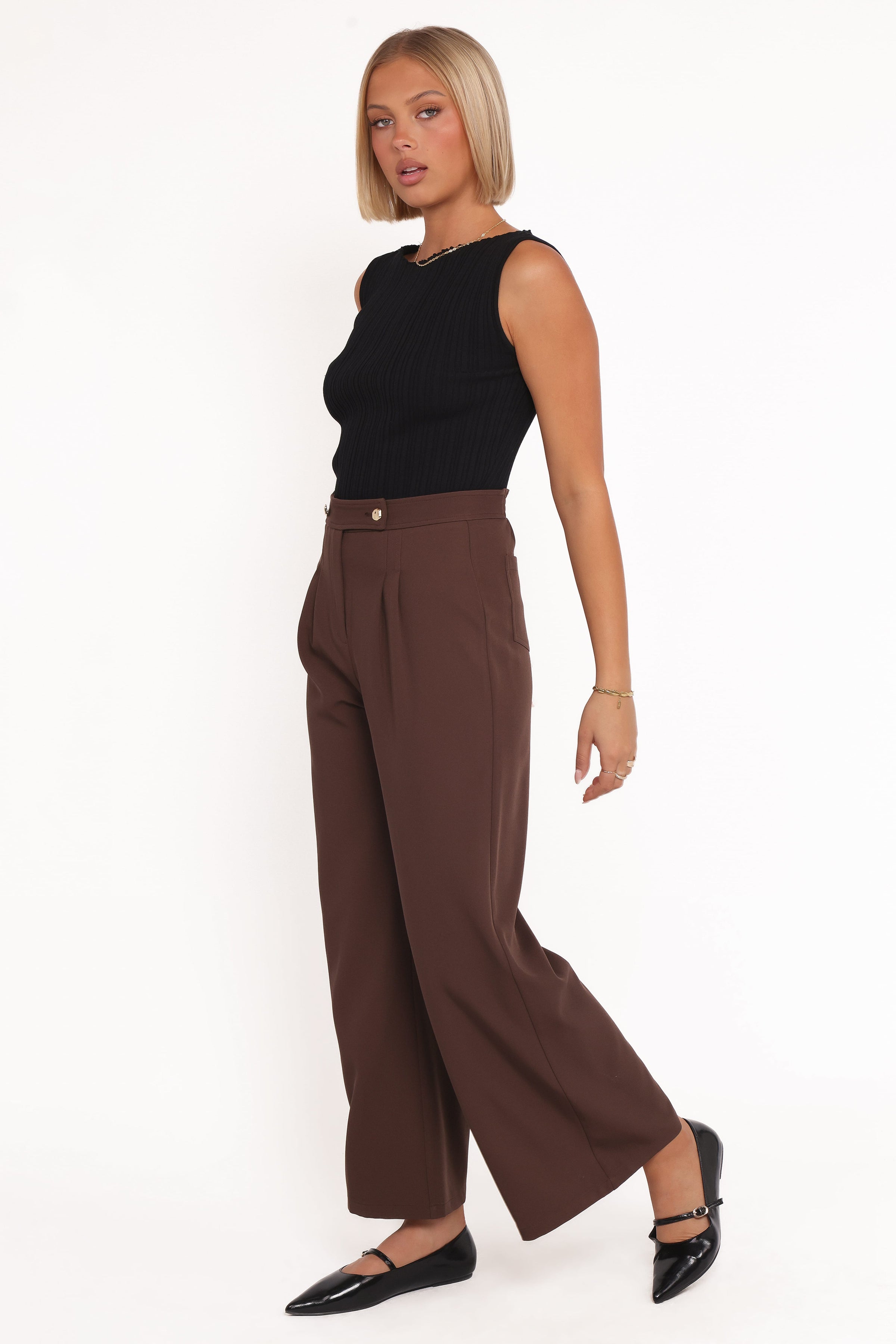 Petal and Pup USA BOTTOMS Corfu Pants - Brown