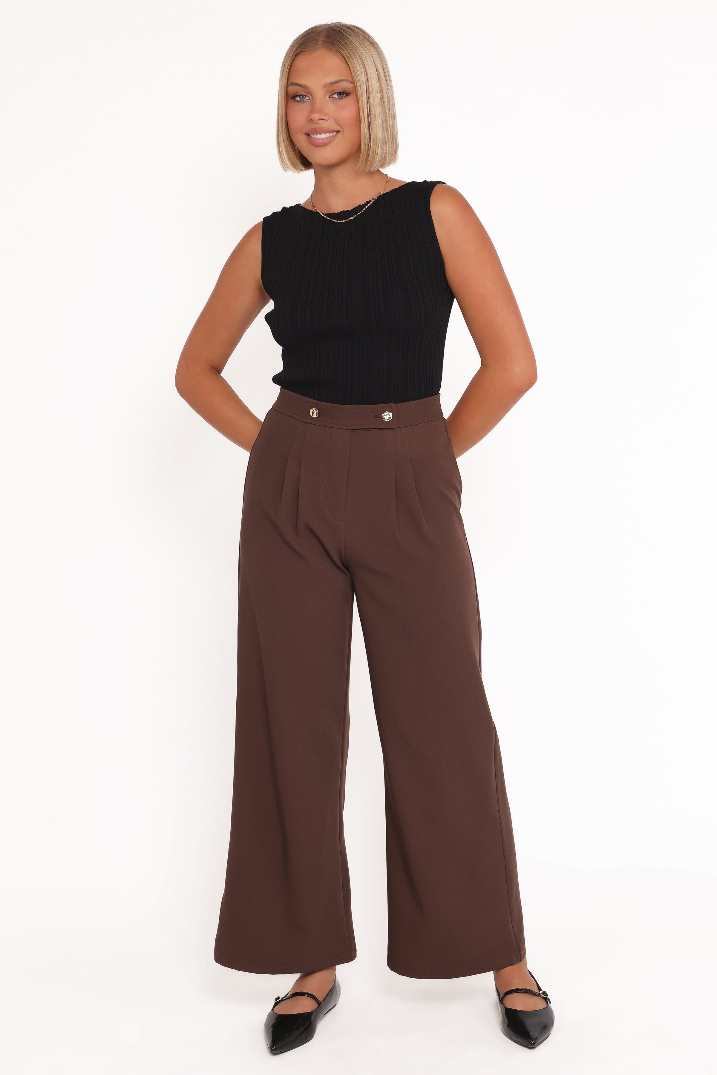Petal and Pup USA BOTTOMS Corfu Pants - Brown