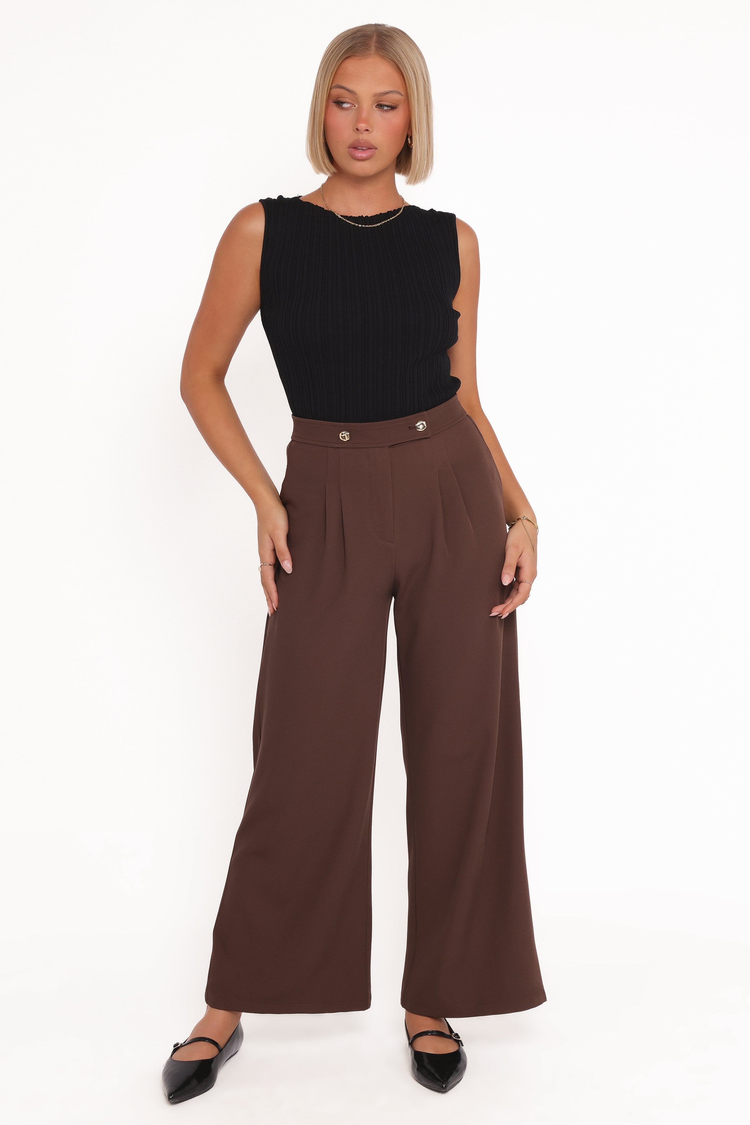 Petal and Pup USA BOTTOMS Corfu Pants - Brown