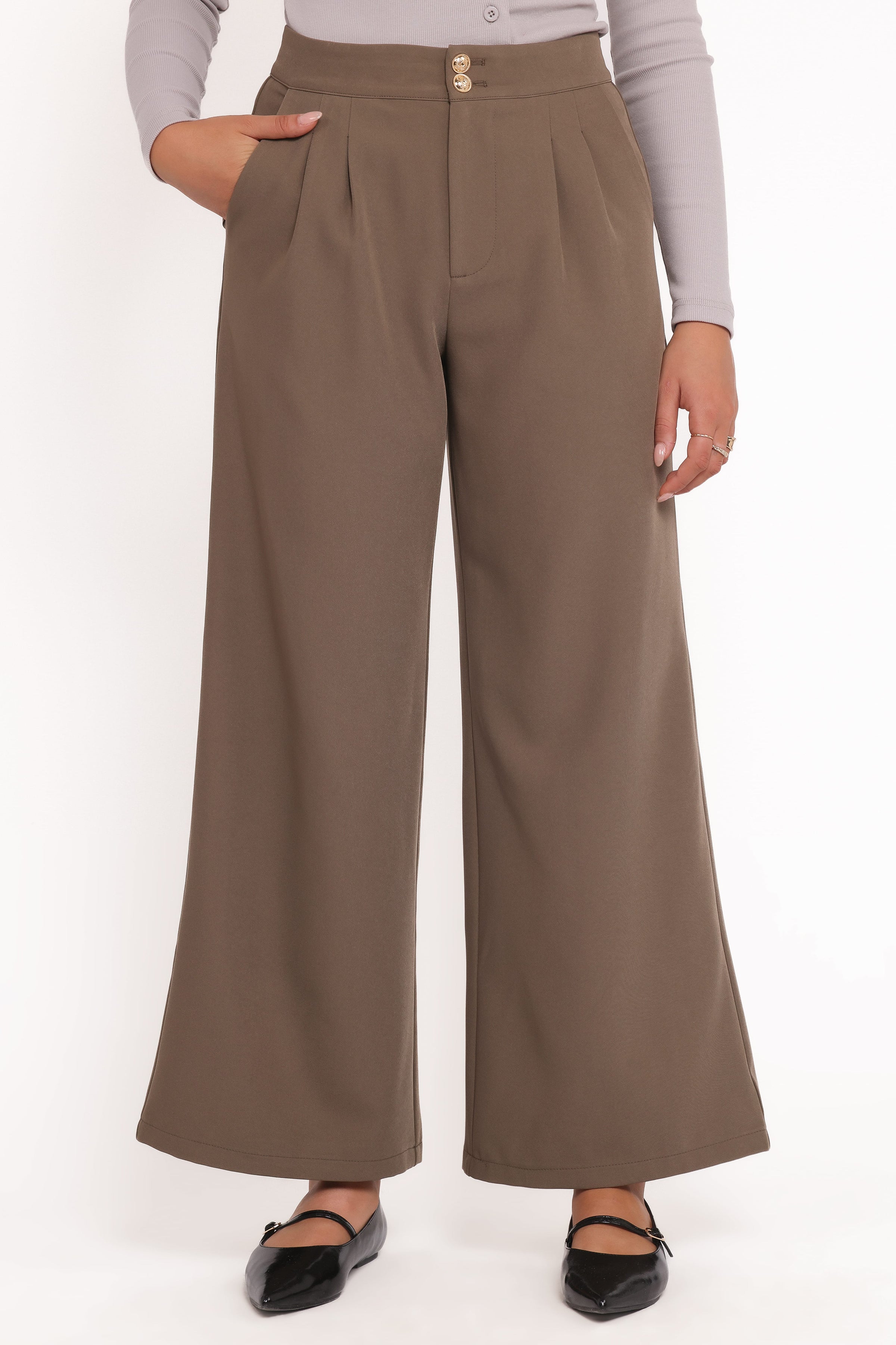 Petal and Pup USA BOTTOMS Curtis Pants - Taupe