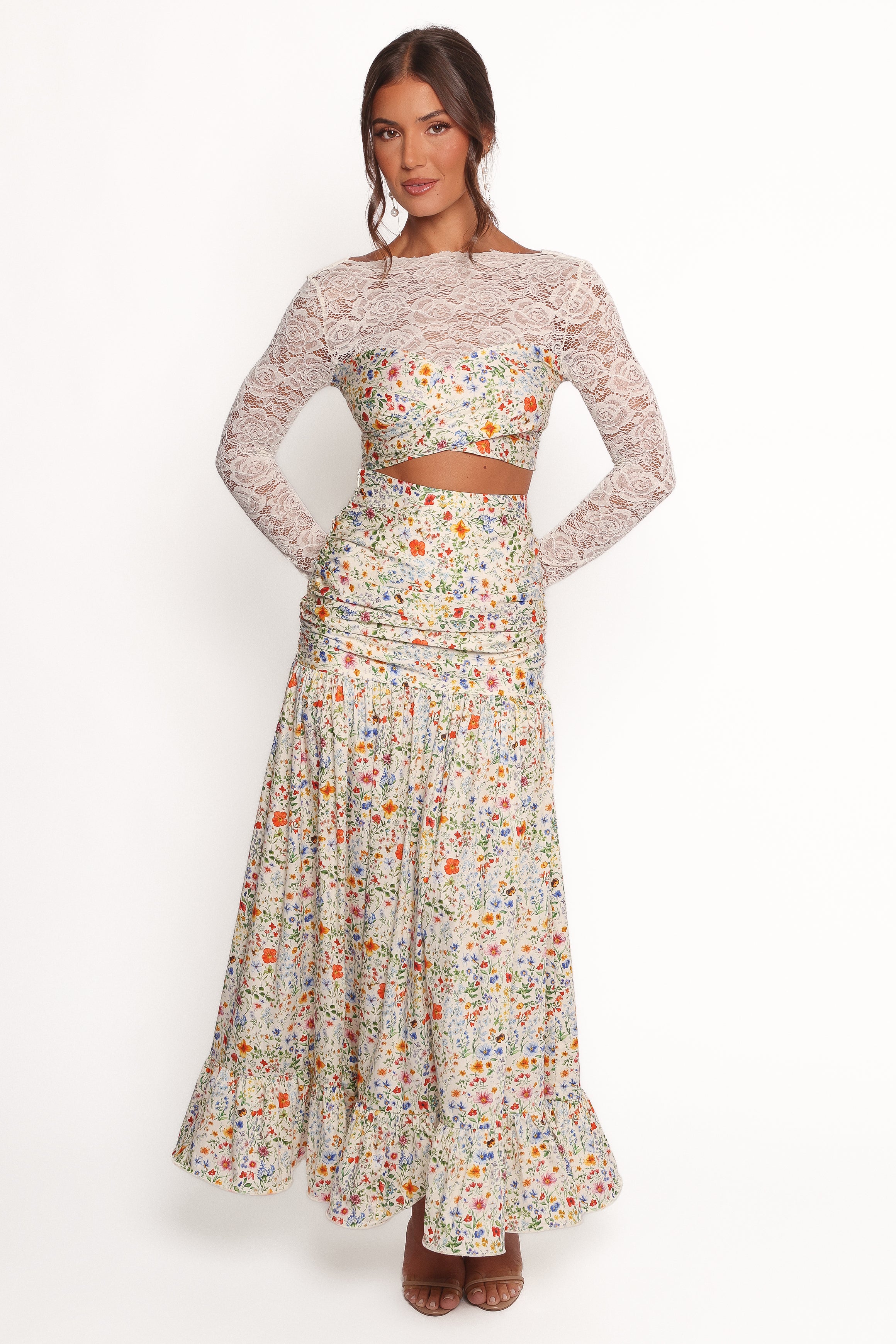 Petal and Pup USA BOTTOMS Dara Maxi Skirt - Garden Floral