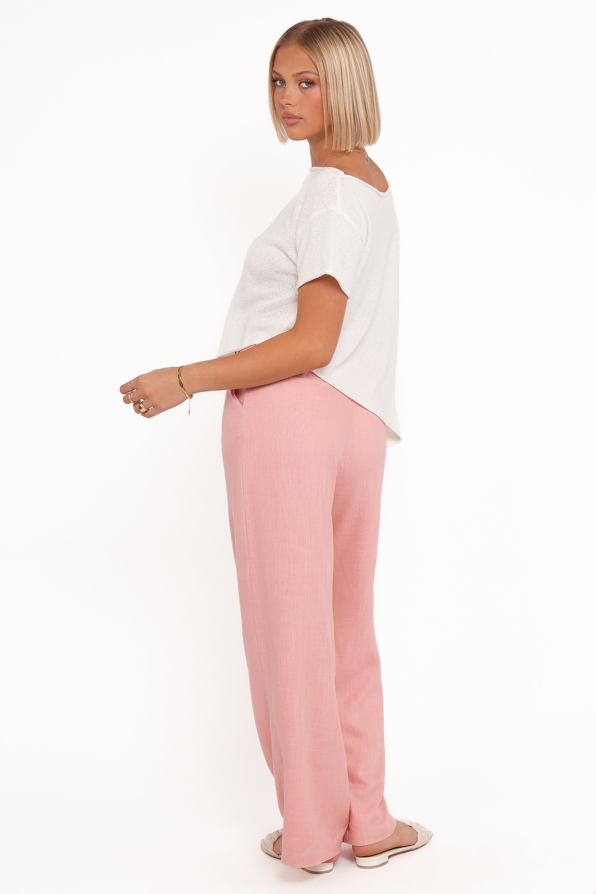 Petal and Pup USA BOTTOMS Dean Linen Pants - Light Pink