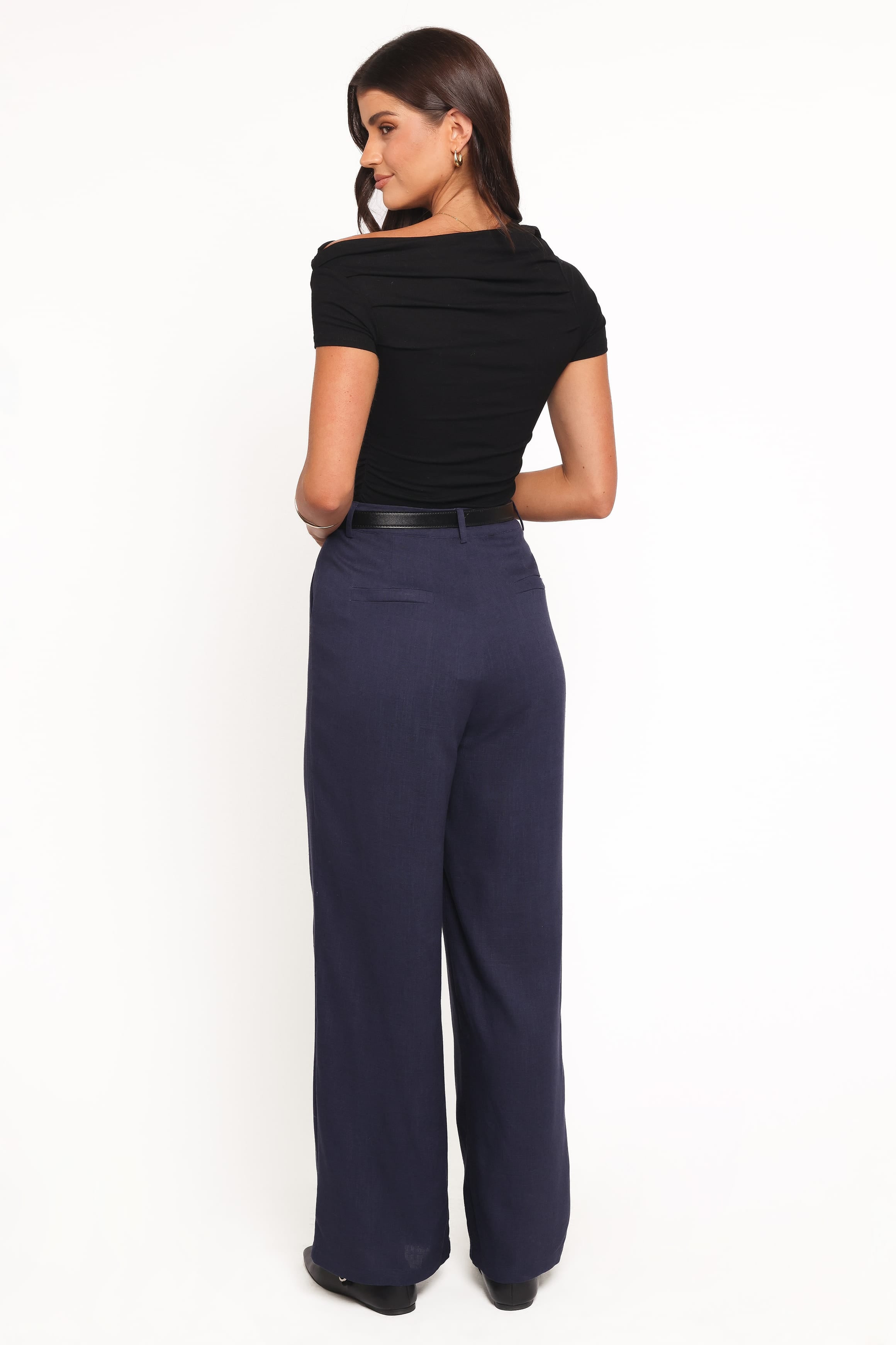 Petal and Pup USA BOTTOMS Dean Linen Pants - Navy