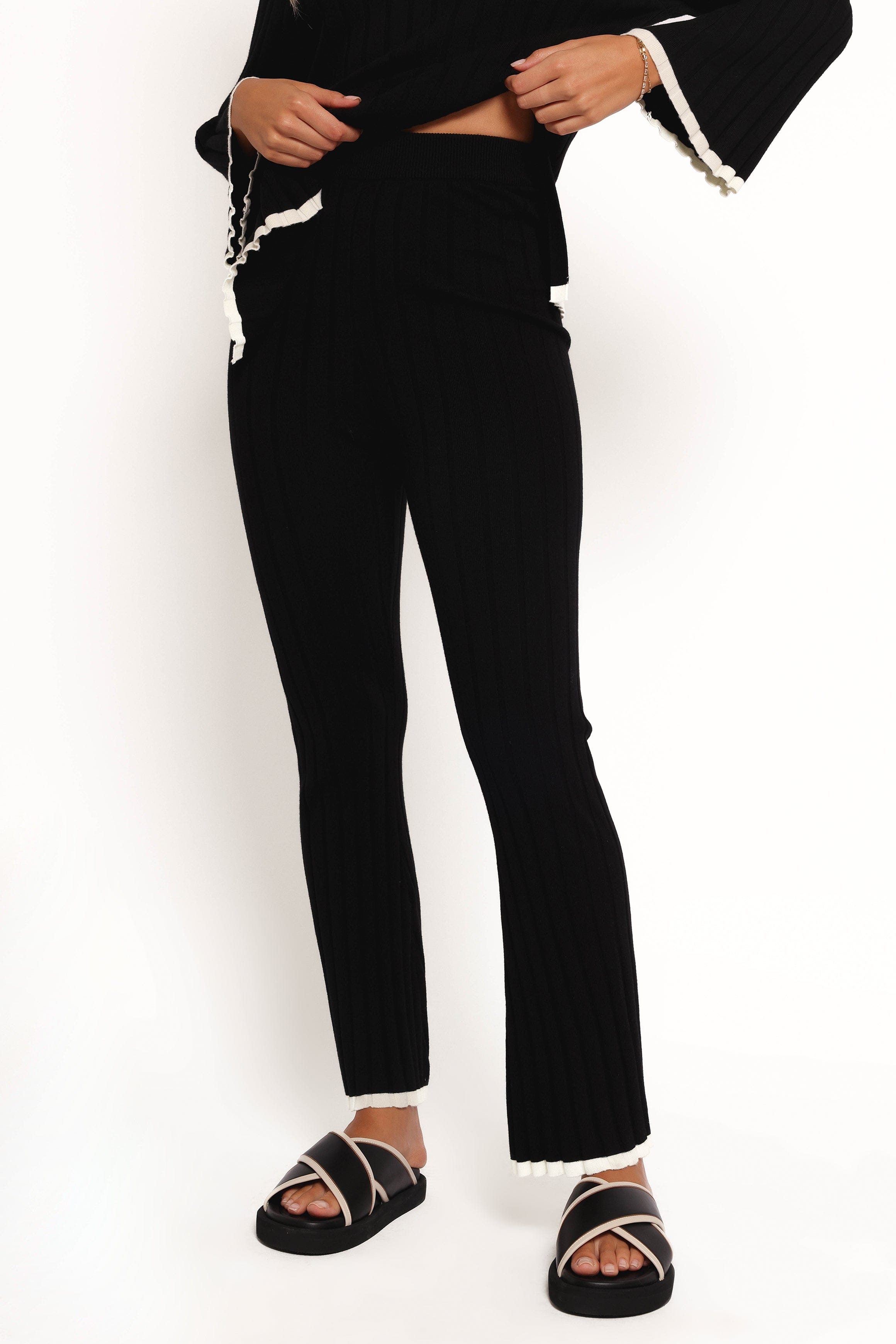 Petal and Pup USA BOTTOMS Dora Knit Pant - Black