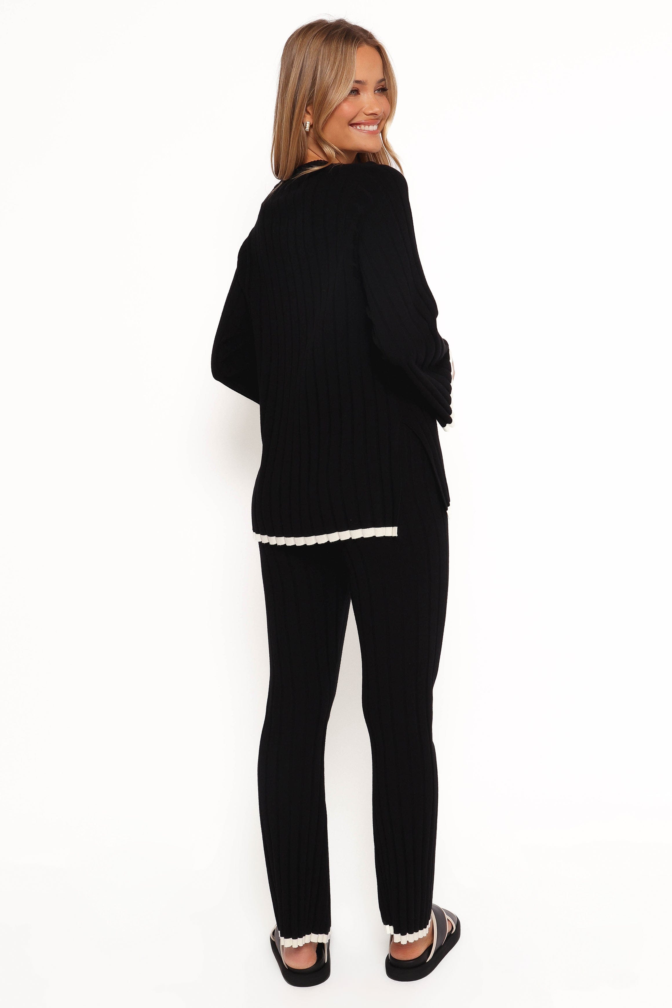 Petal and Pup USA BOTTOMS Dora Knit Pant - Black