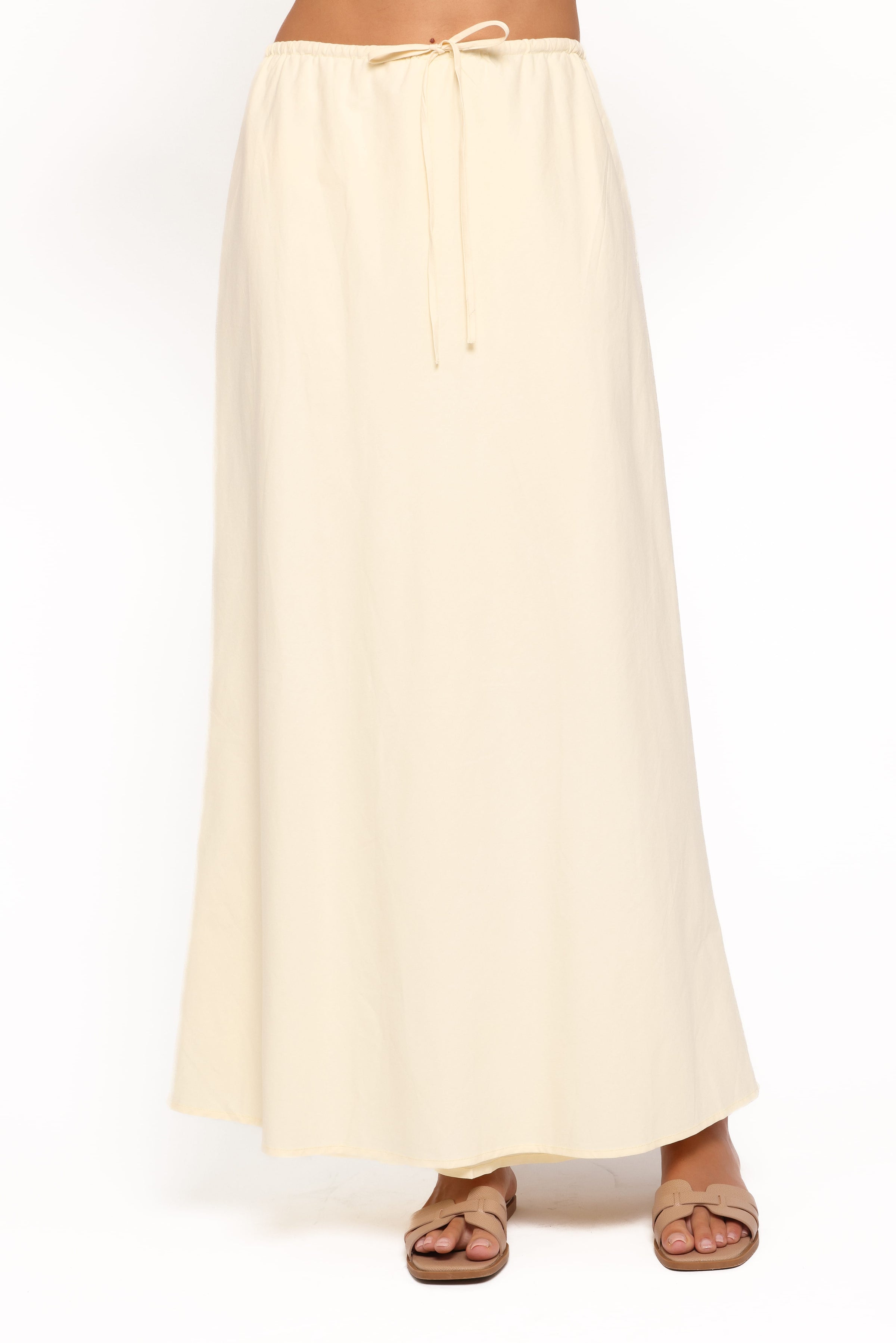 Petal and Pup USA BOTTOMS Elena Cotton Maxi Skirt - Butter Yellow