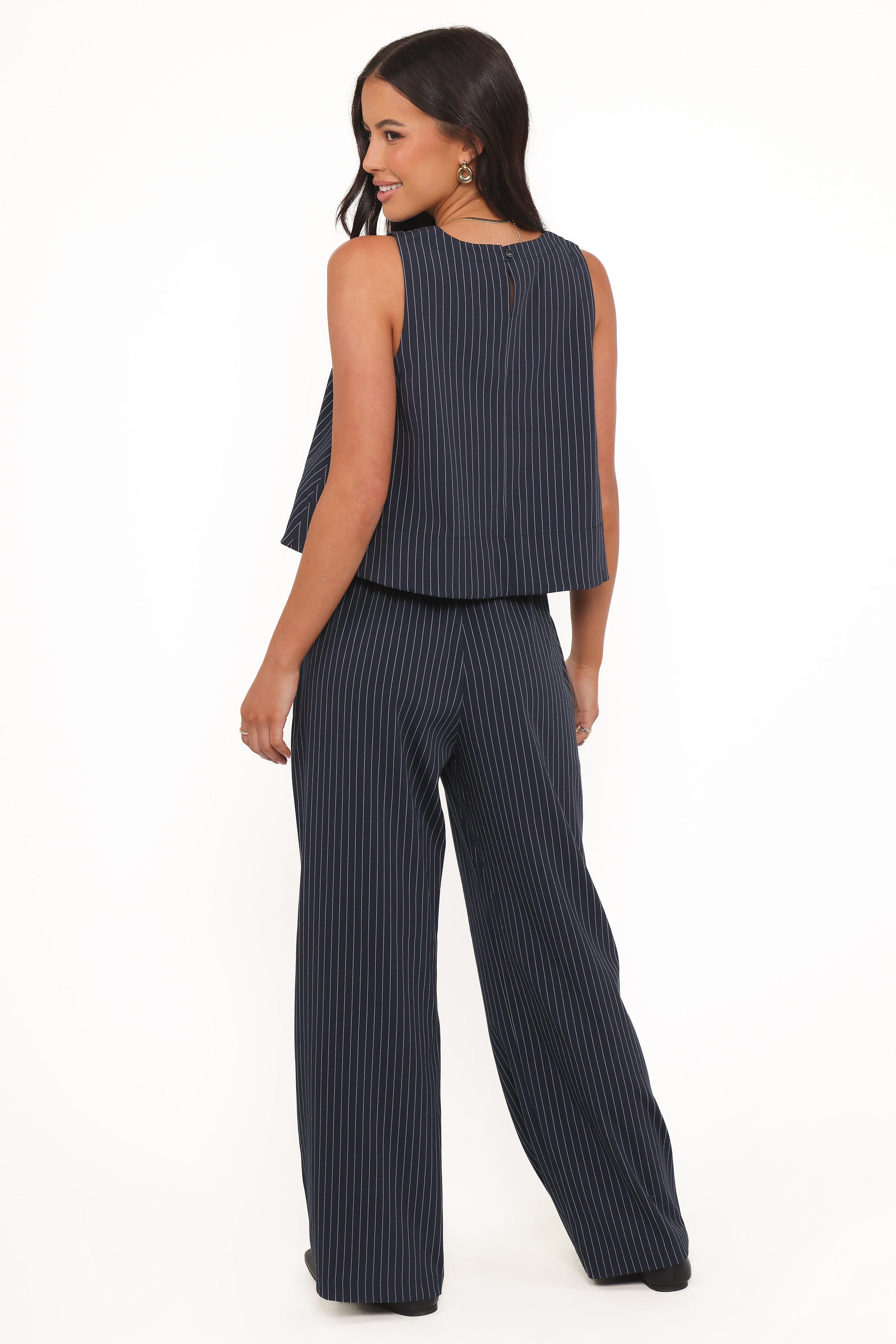 Petal and Pup USA BOTTOMS Elijah Pants - Navy White Stripe