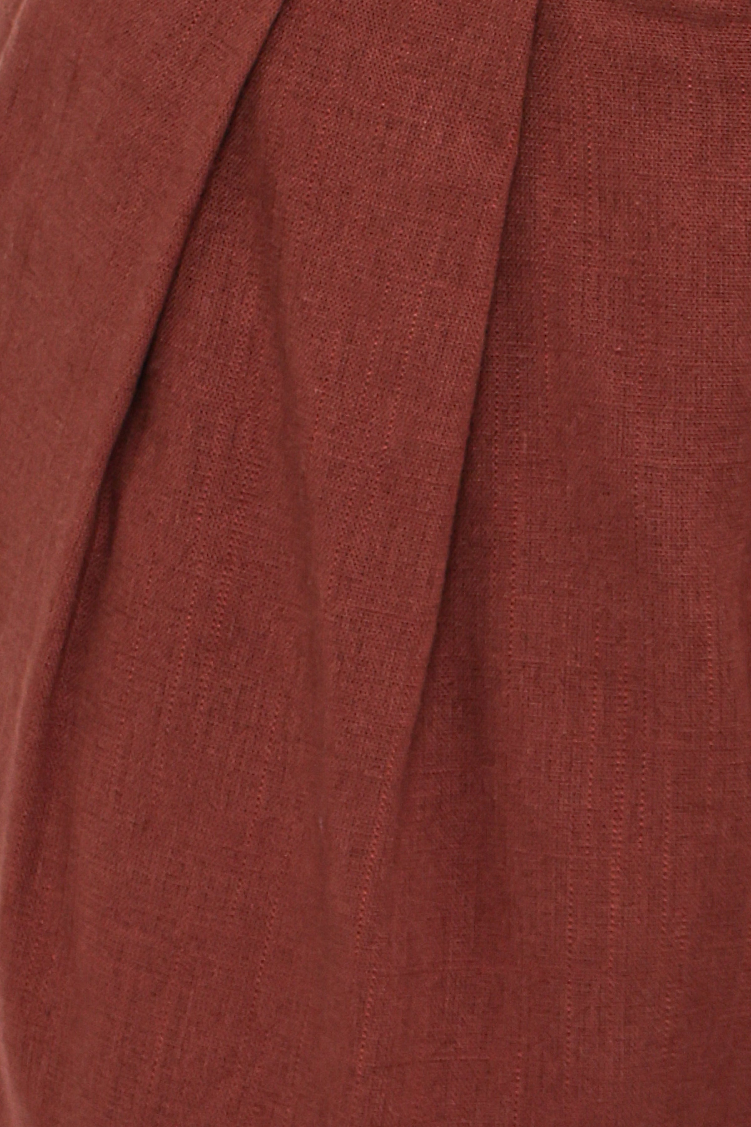 Petal and Pup USA BOTTOMS Elinor Cuffed Linen Short - Brown