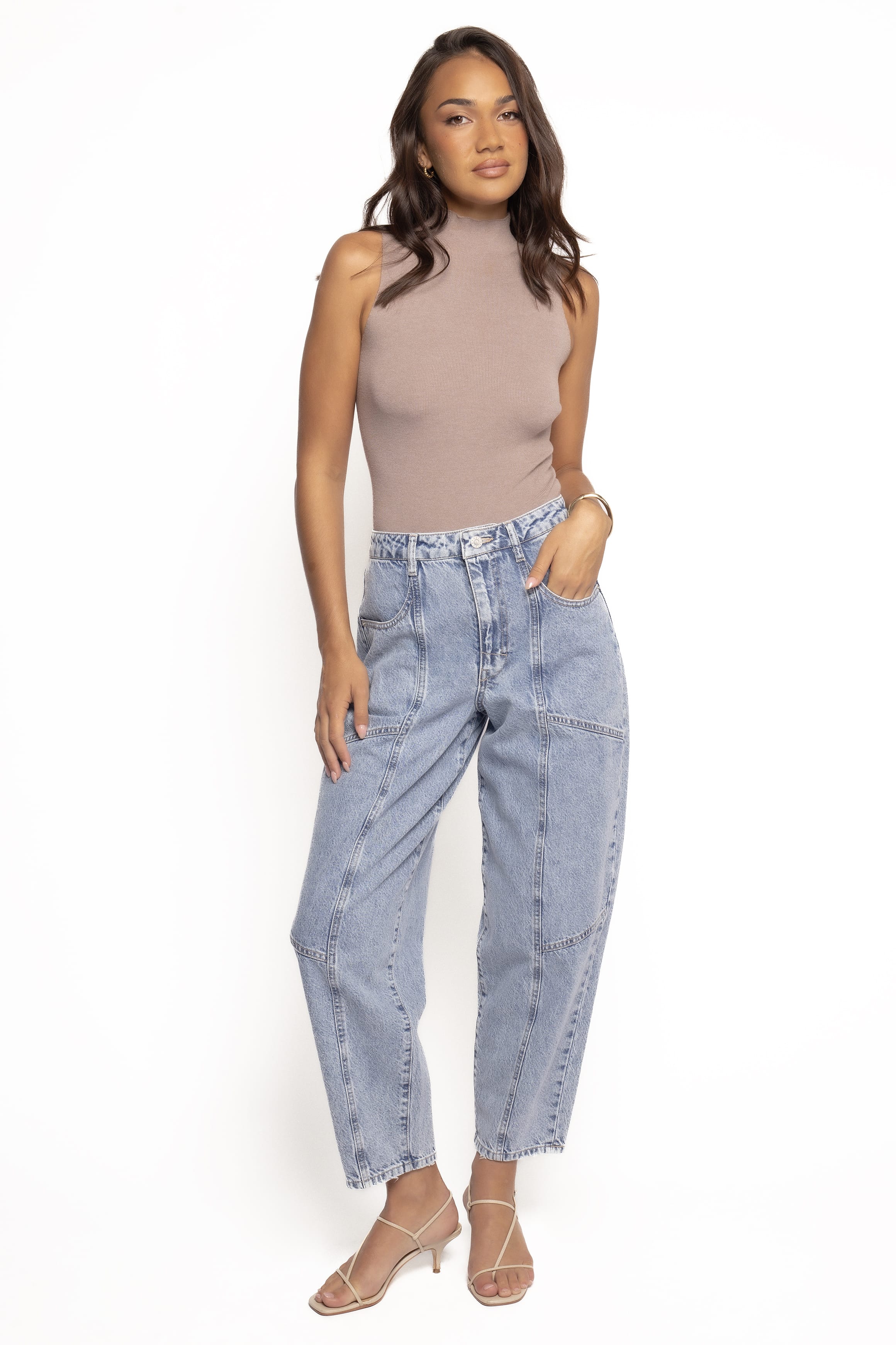 Petal and Pup USA BOTTOMS Ellis Barrel Leg Jeans - Roadtrip
