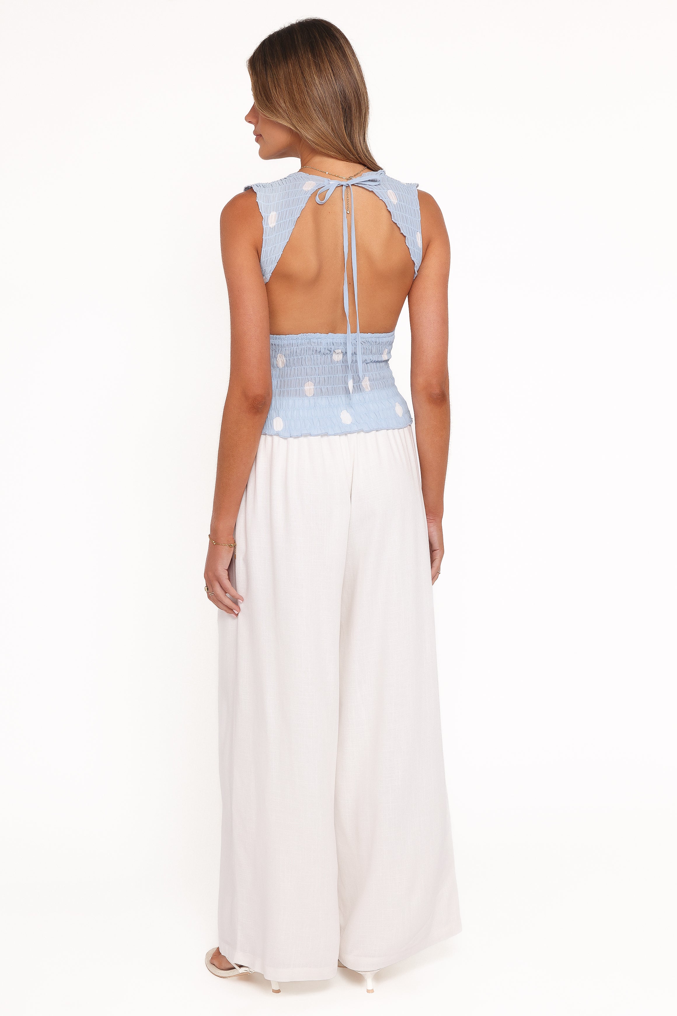 Petal and Pup USA BOTTOMS Elowen Wide Leg Pants - White