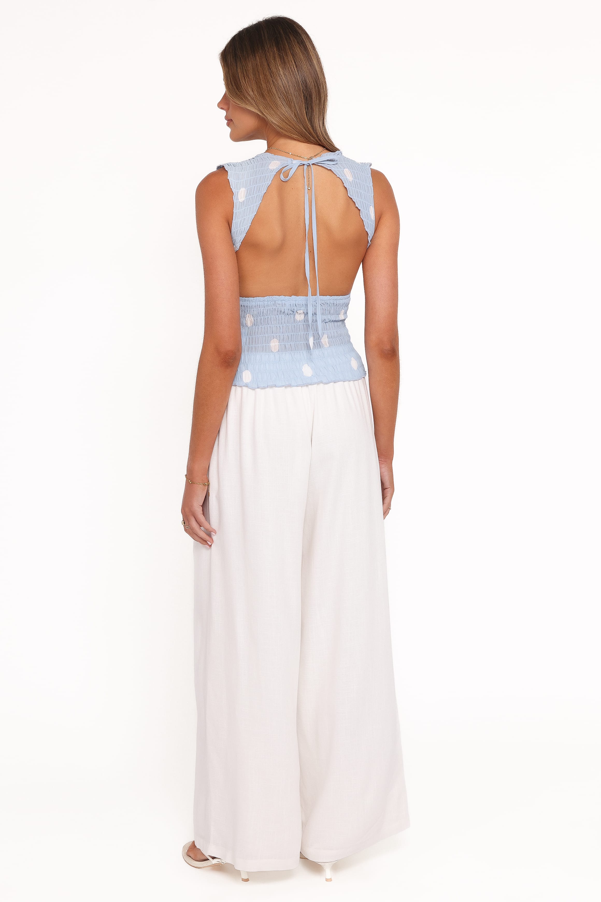 Petal and Pup USA BOTTOMS Elowen Wide Leg Pants - White