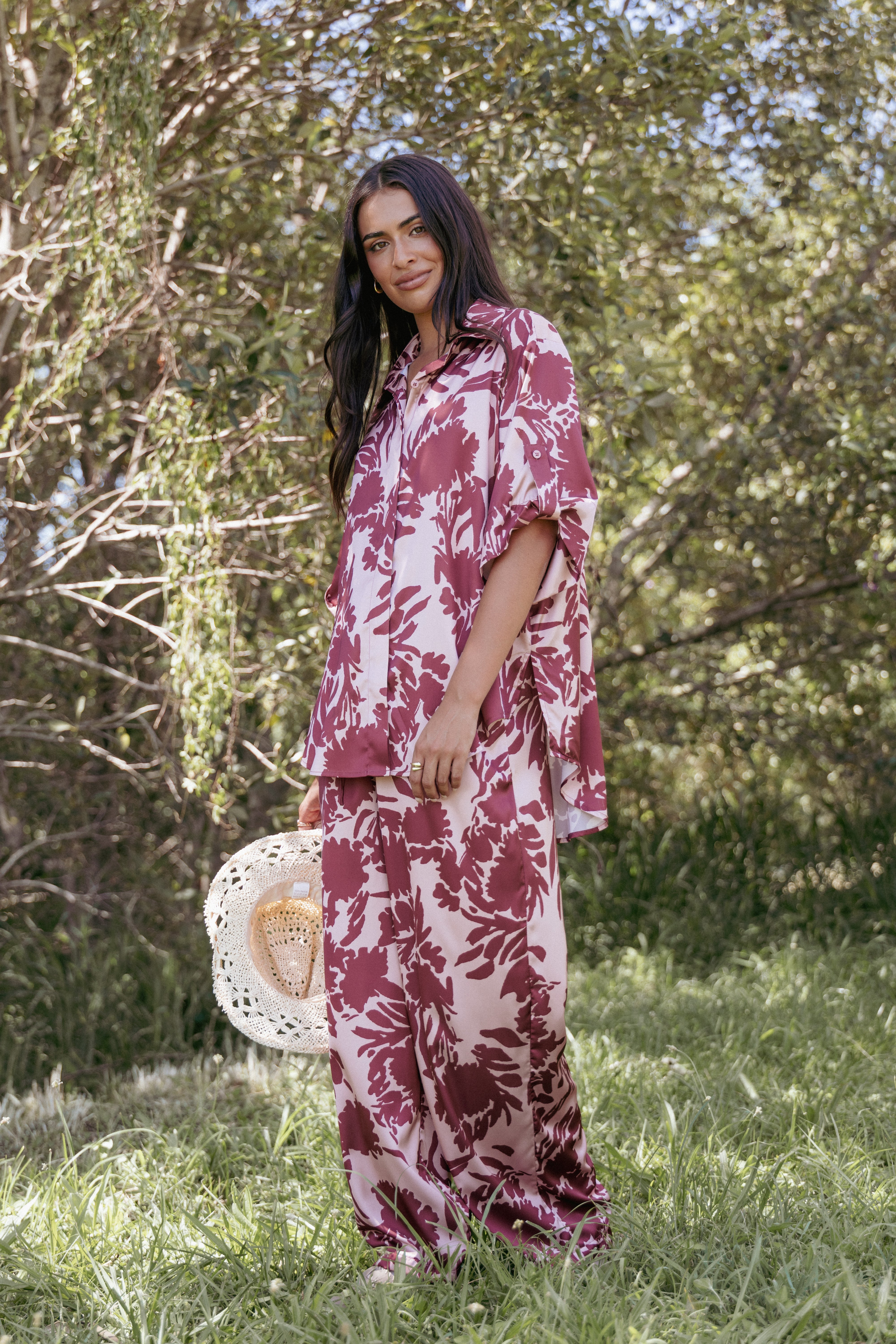 Petal and Pup USA BOTTOMS Elysia Pants - Pink Burgundy