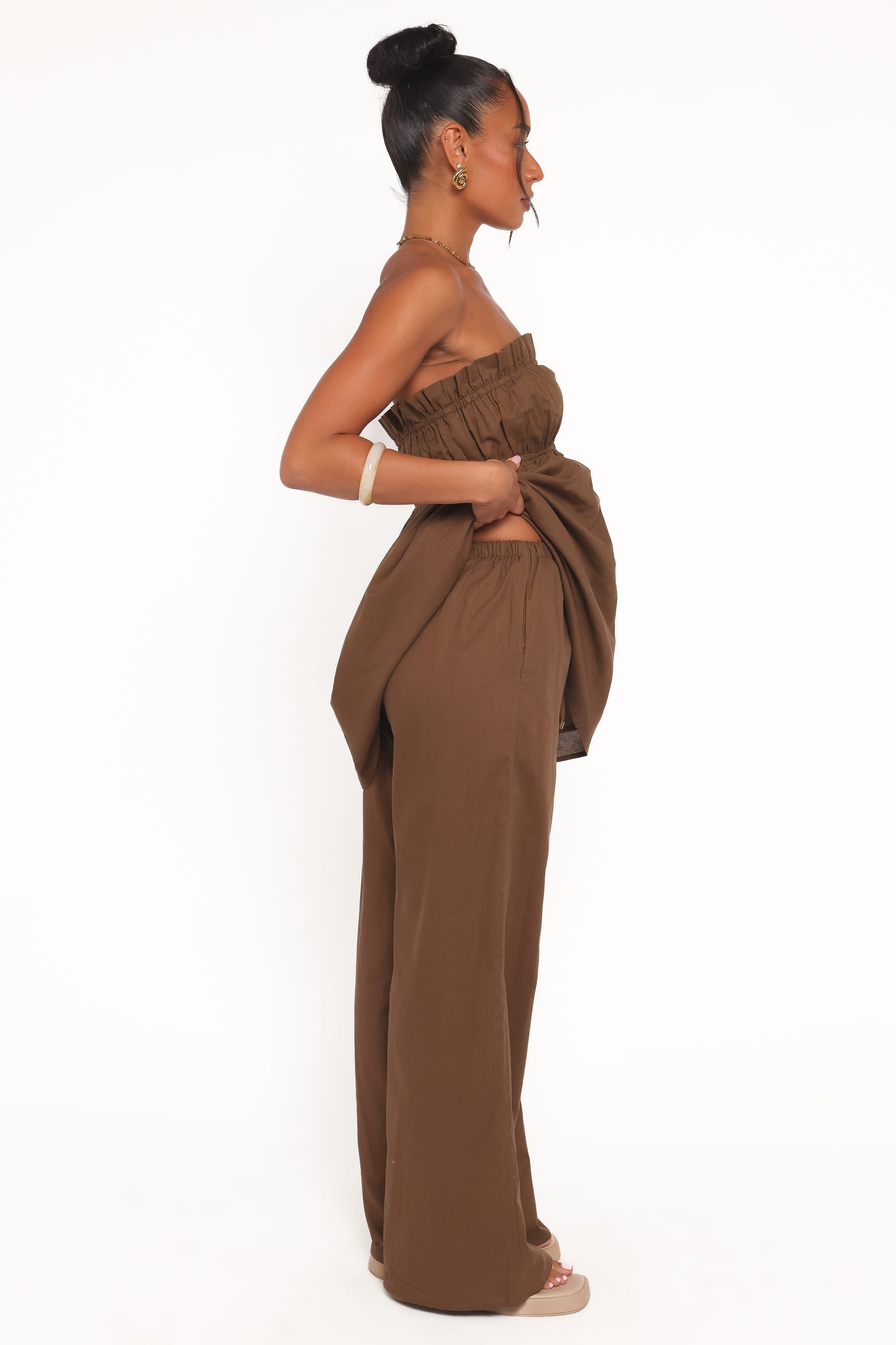 Petal and Pup USA BOTTOMS Ember Cotton Pants - Brown