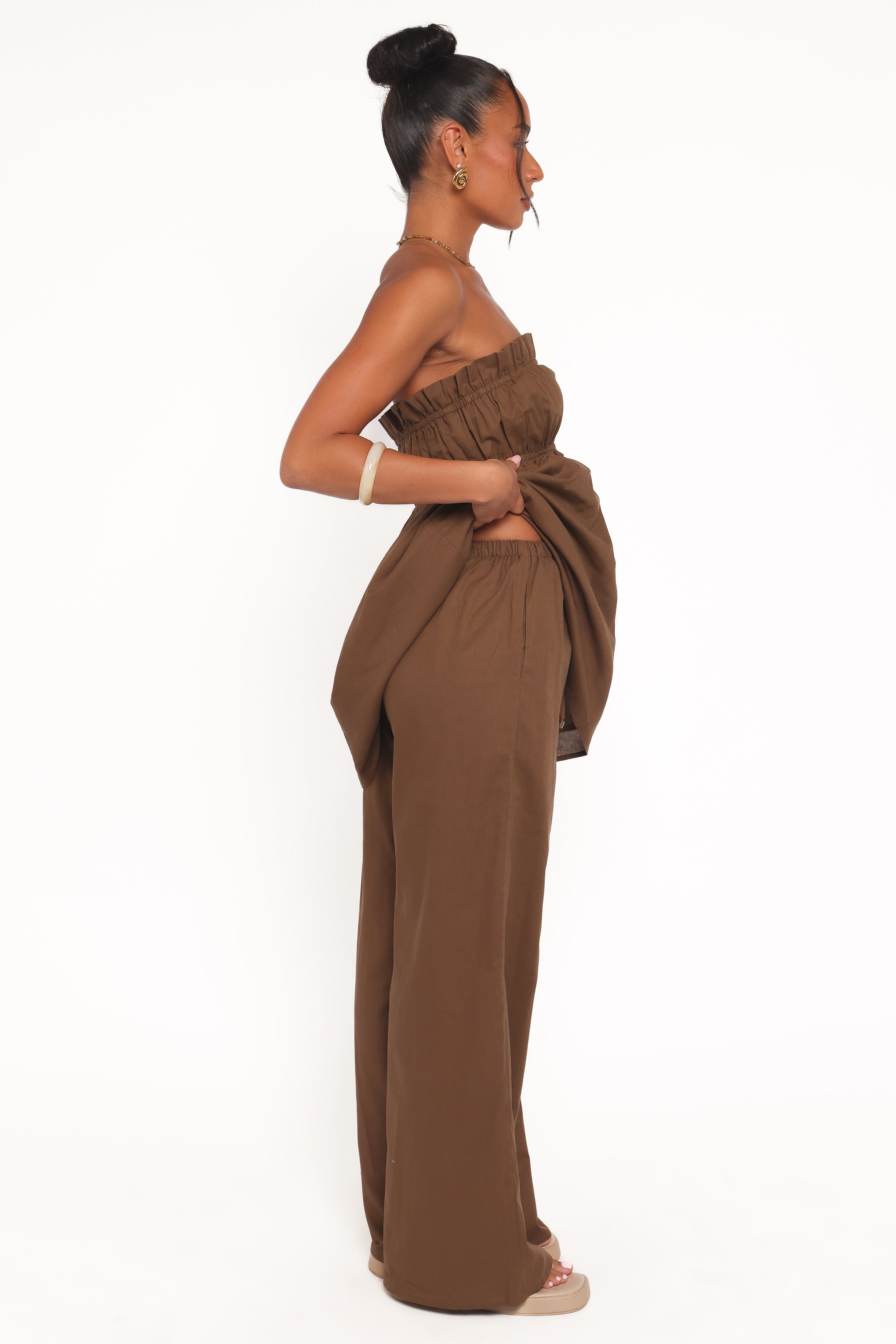 Petal and Pup USA BOTTOMS Ember Cotton Pants - Brown