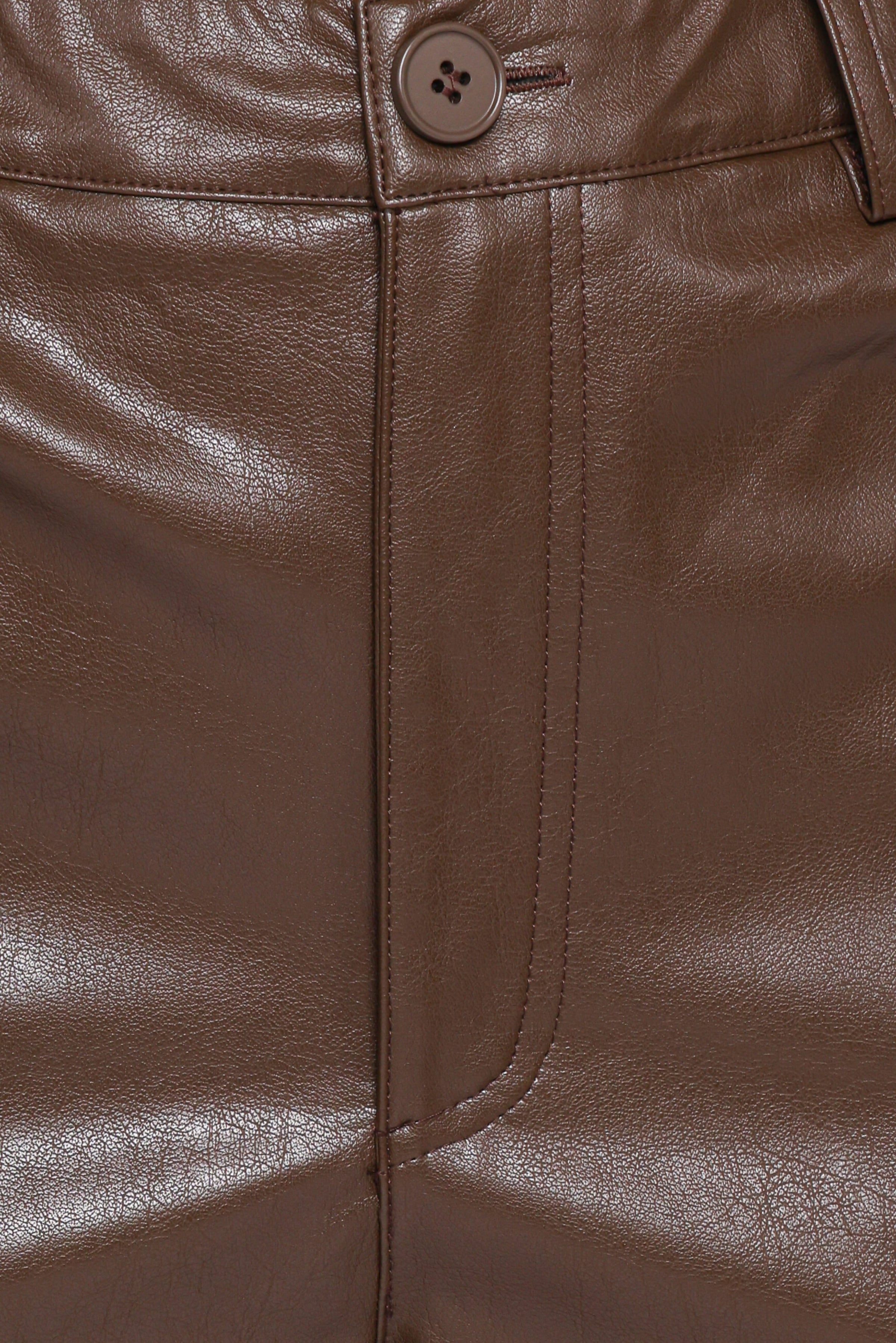 Petal and Pup USA BOTTOMS Emer Leather Pant - Chocolate Brown
