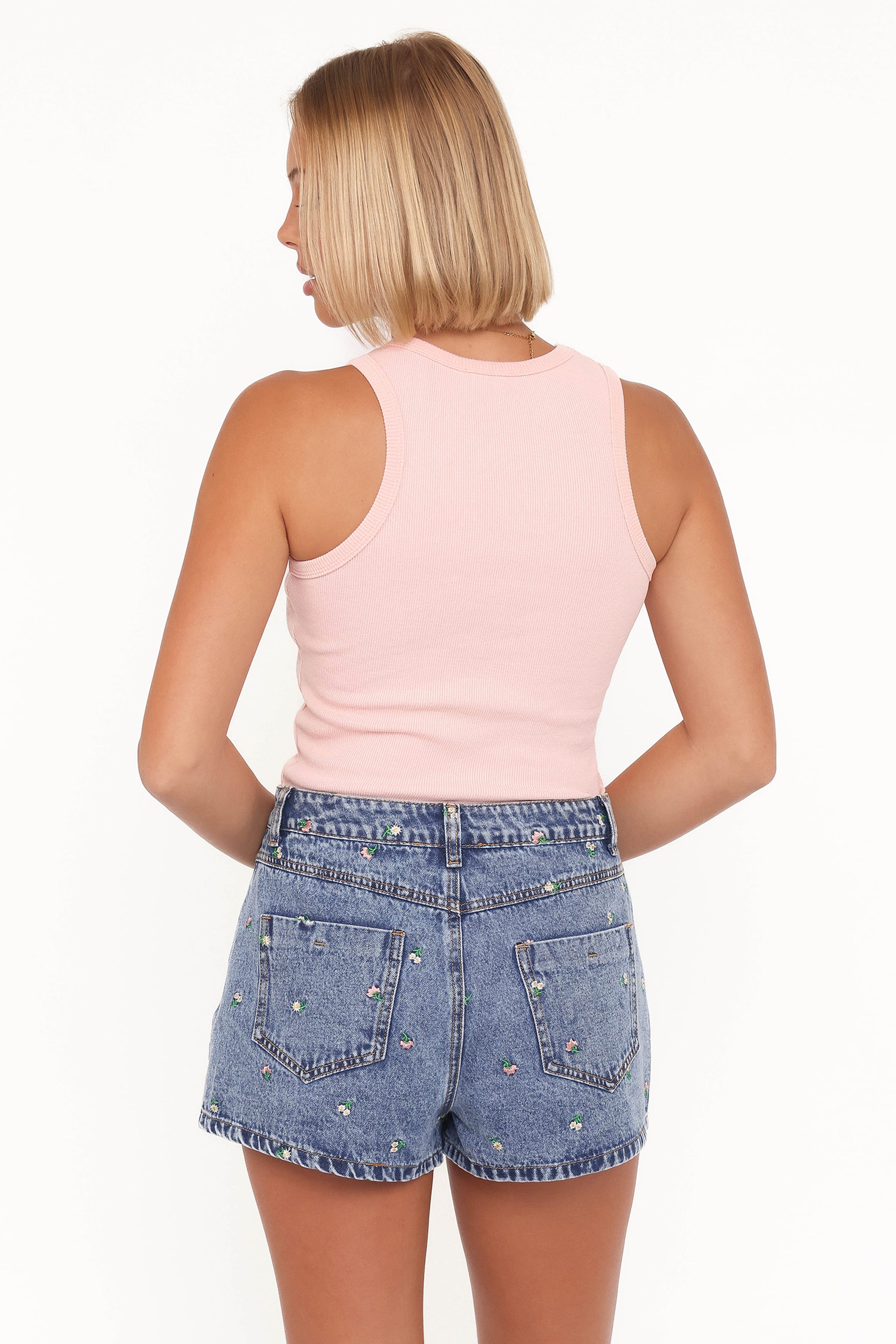 Petal and Pup USA BOTTOMS Evanna Denim Skort - Embroidery Medium Wash