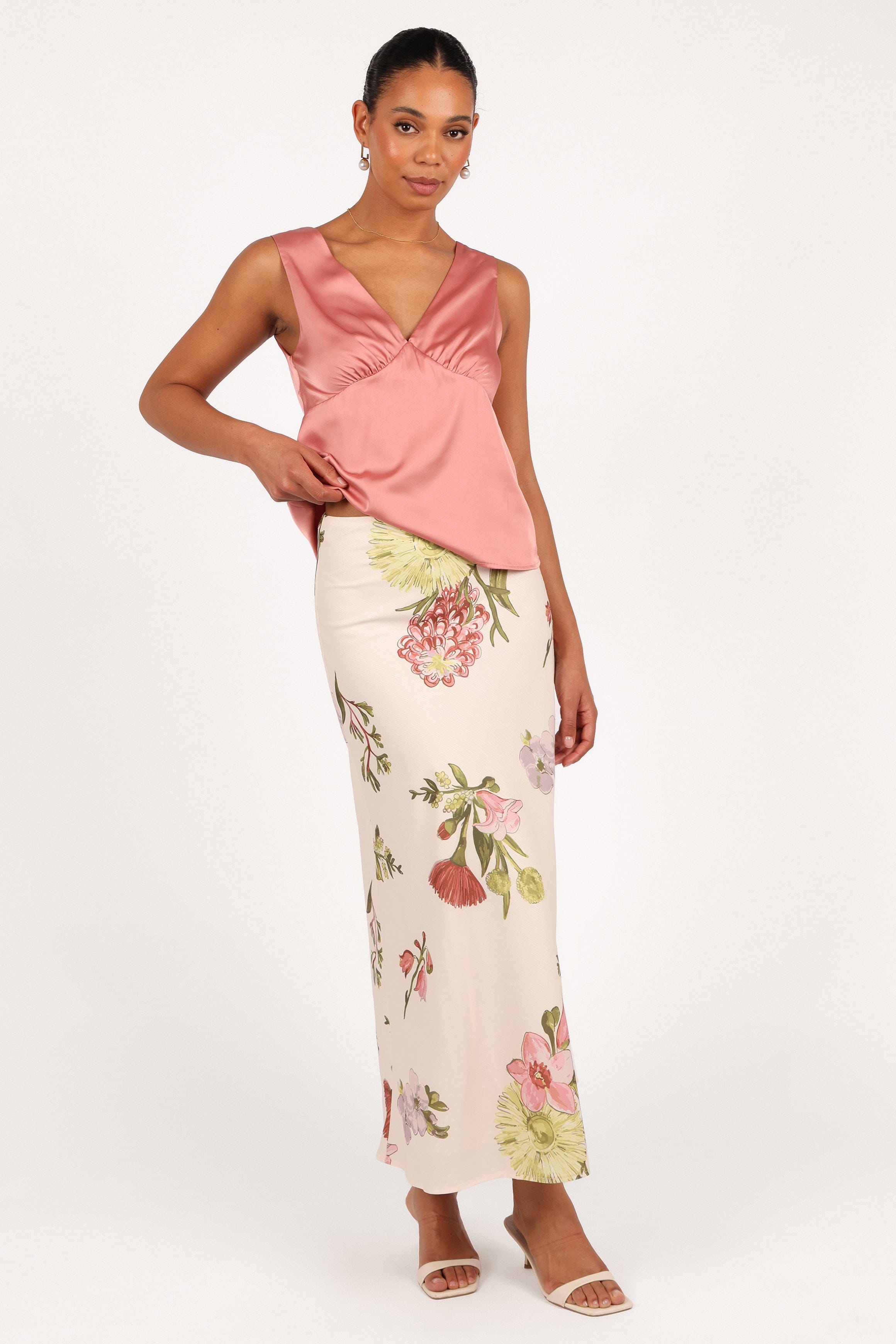 Petal and Pup USA BOTTOMS Evie Maxi Skirt - Native Flora