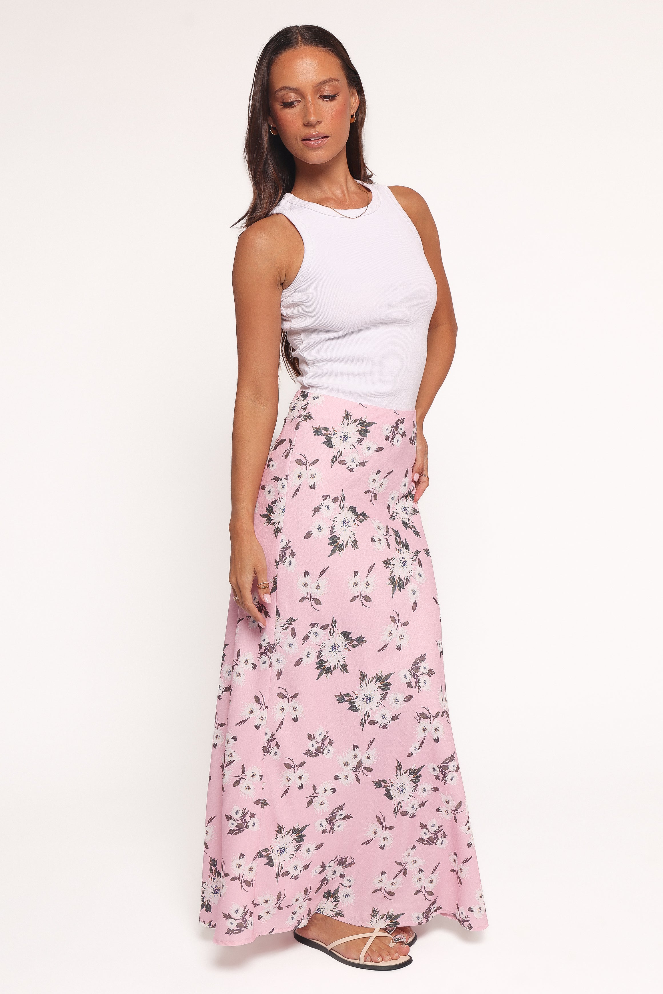 Petal and Pup USA BOTTOMS Evie Maxi Skirt - Pink Floral
